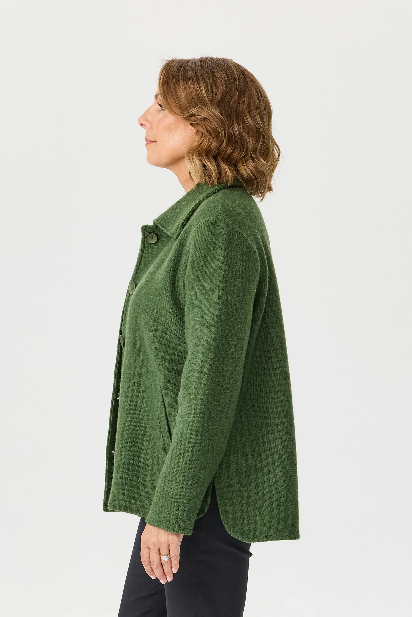 Aitken Boiled Wool Button Cardigan - Image 4