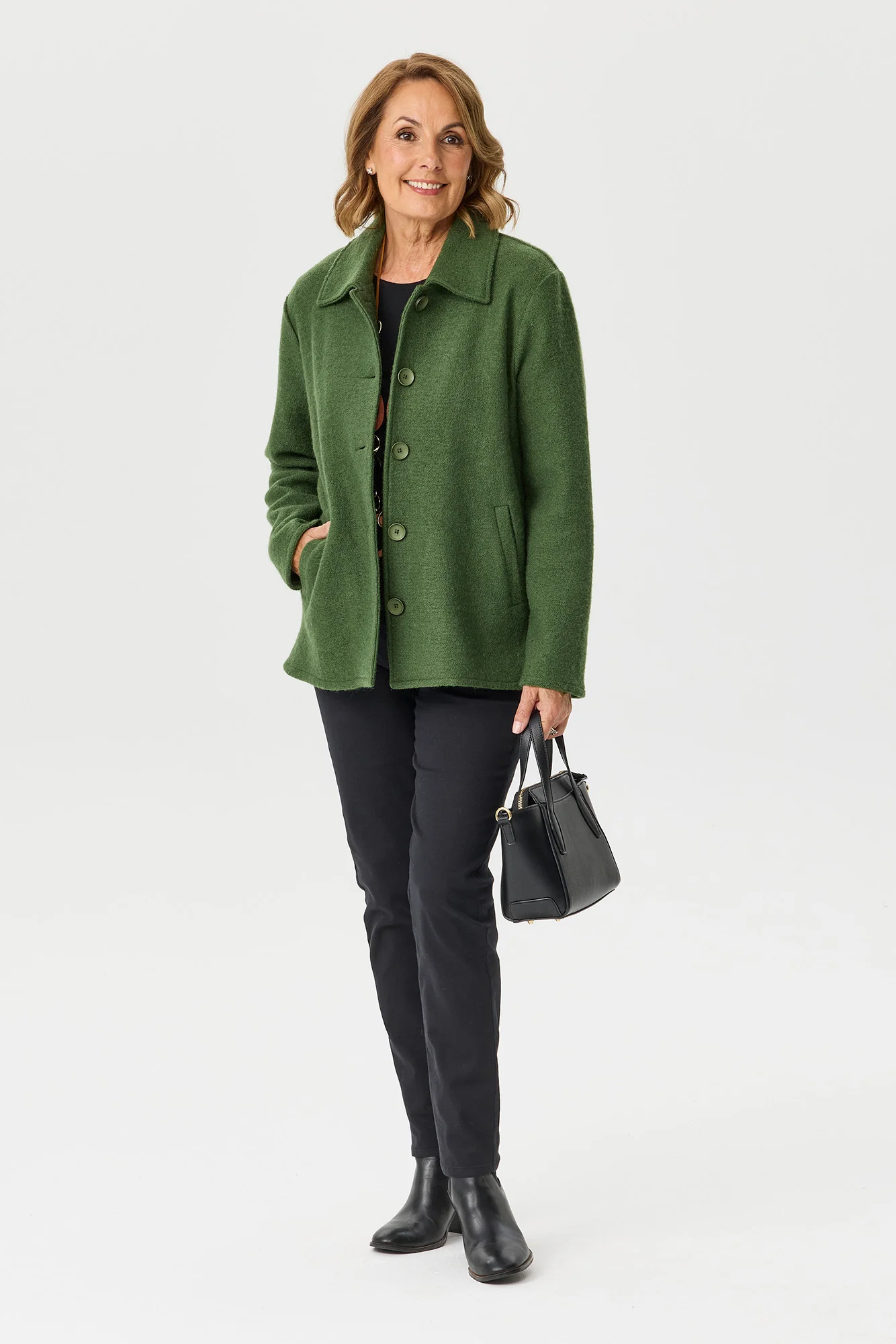 Aitken Boiled Wool Button Cardigan - Image 6