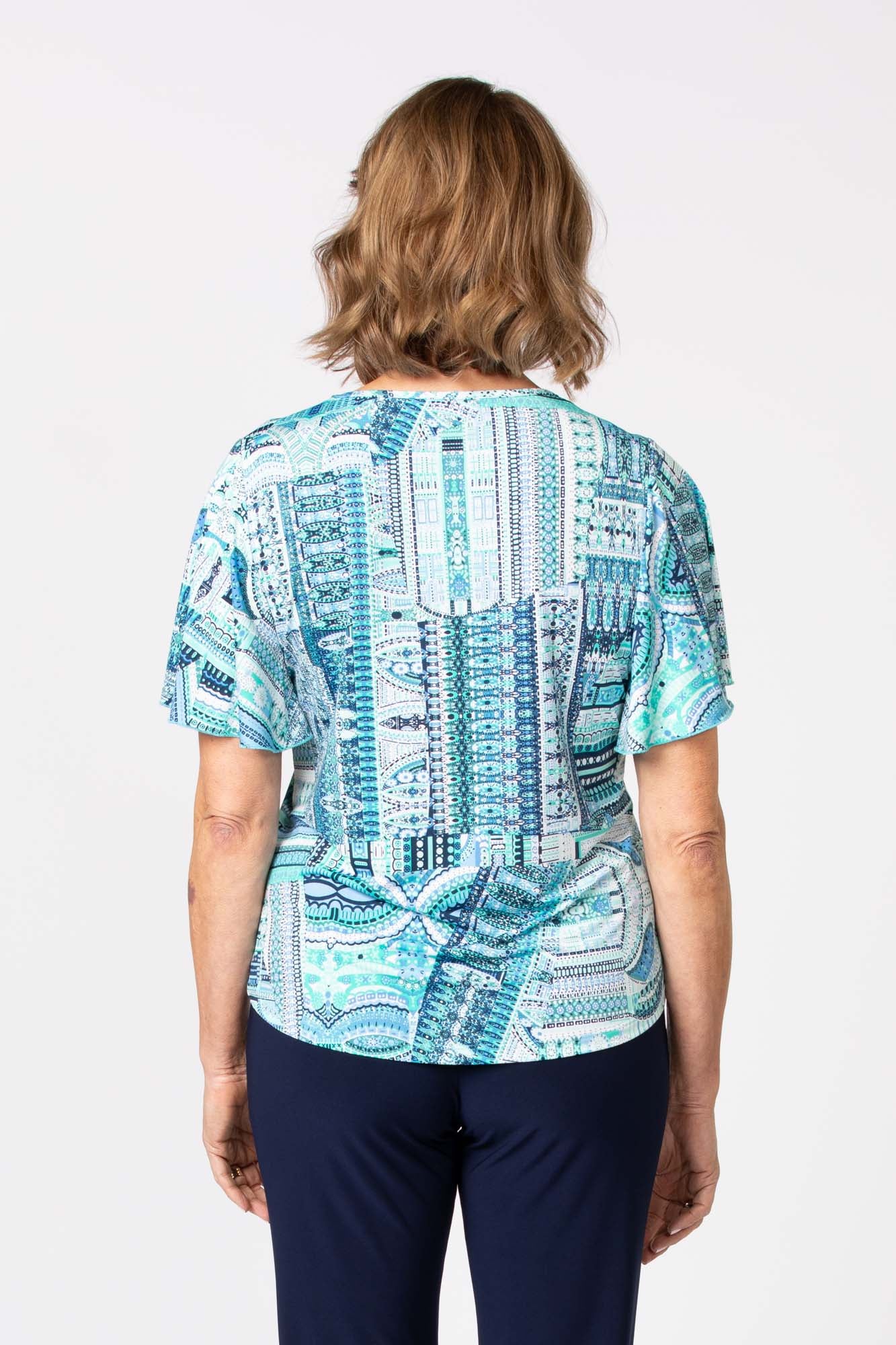 Araminta Flutter Sleeve Top - Image 3