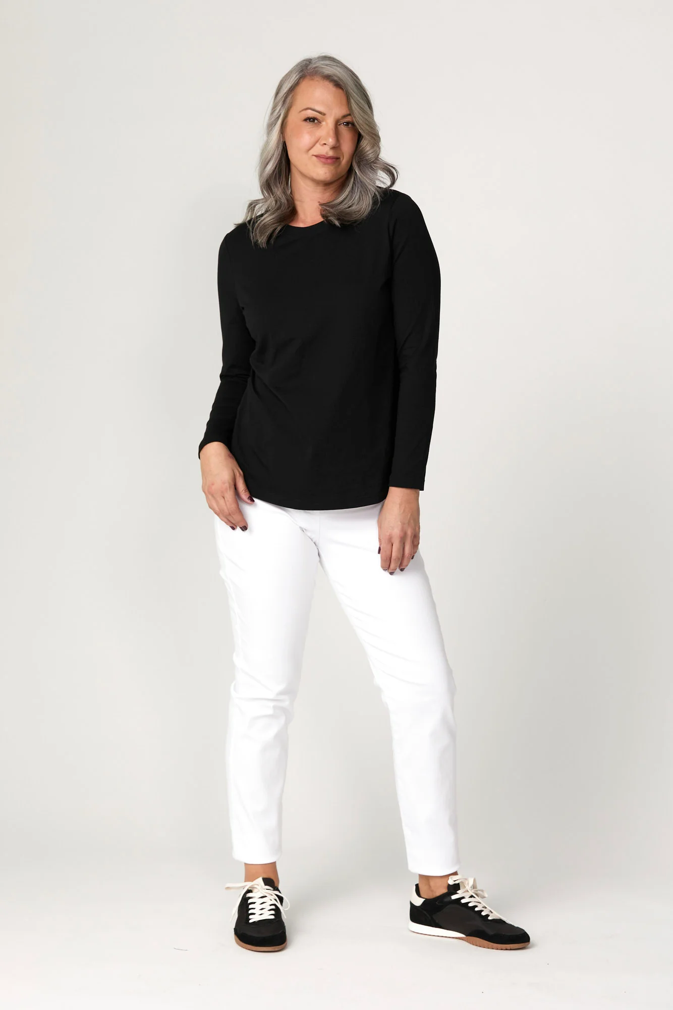Baz Side Split Long Sleeve Top - Image 2