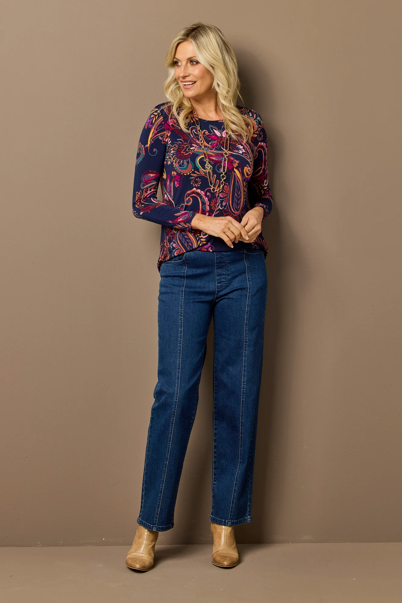 Bazaar Pleat Back Long Sleeve Top - Image 2