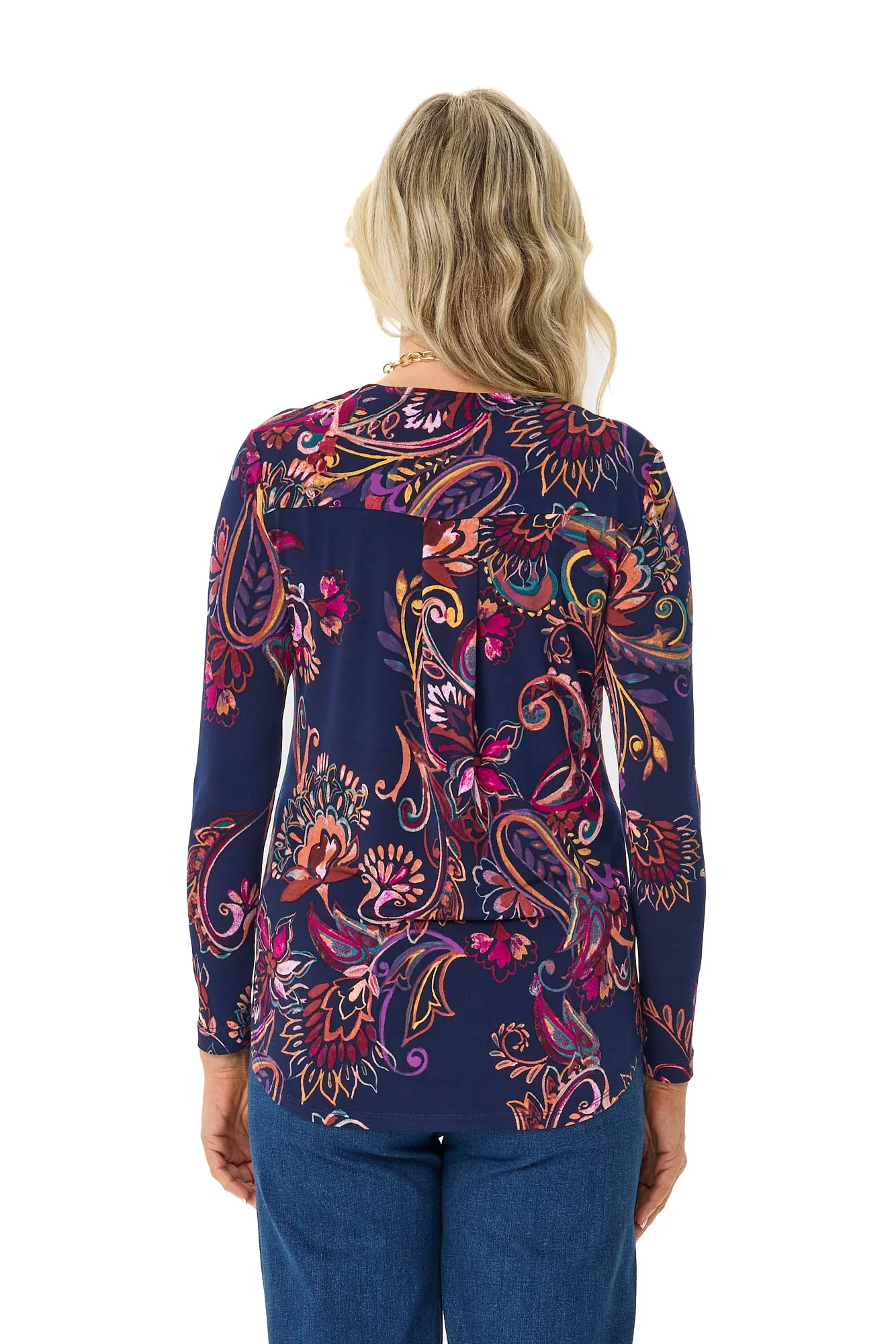 Bazaar Pleat Back Long Sleeve Top - Image 5