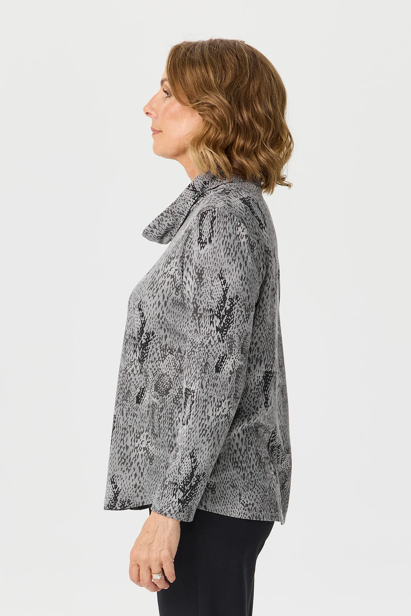 Belmont Cowl Neck Long Sleeve Top - Image 4