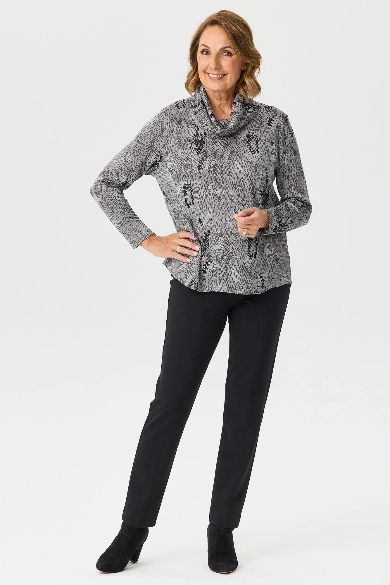Belmont Cowl Neck Long Sleeve Top - Image 6