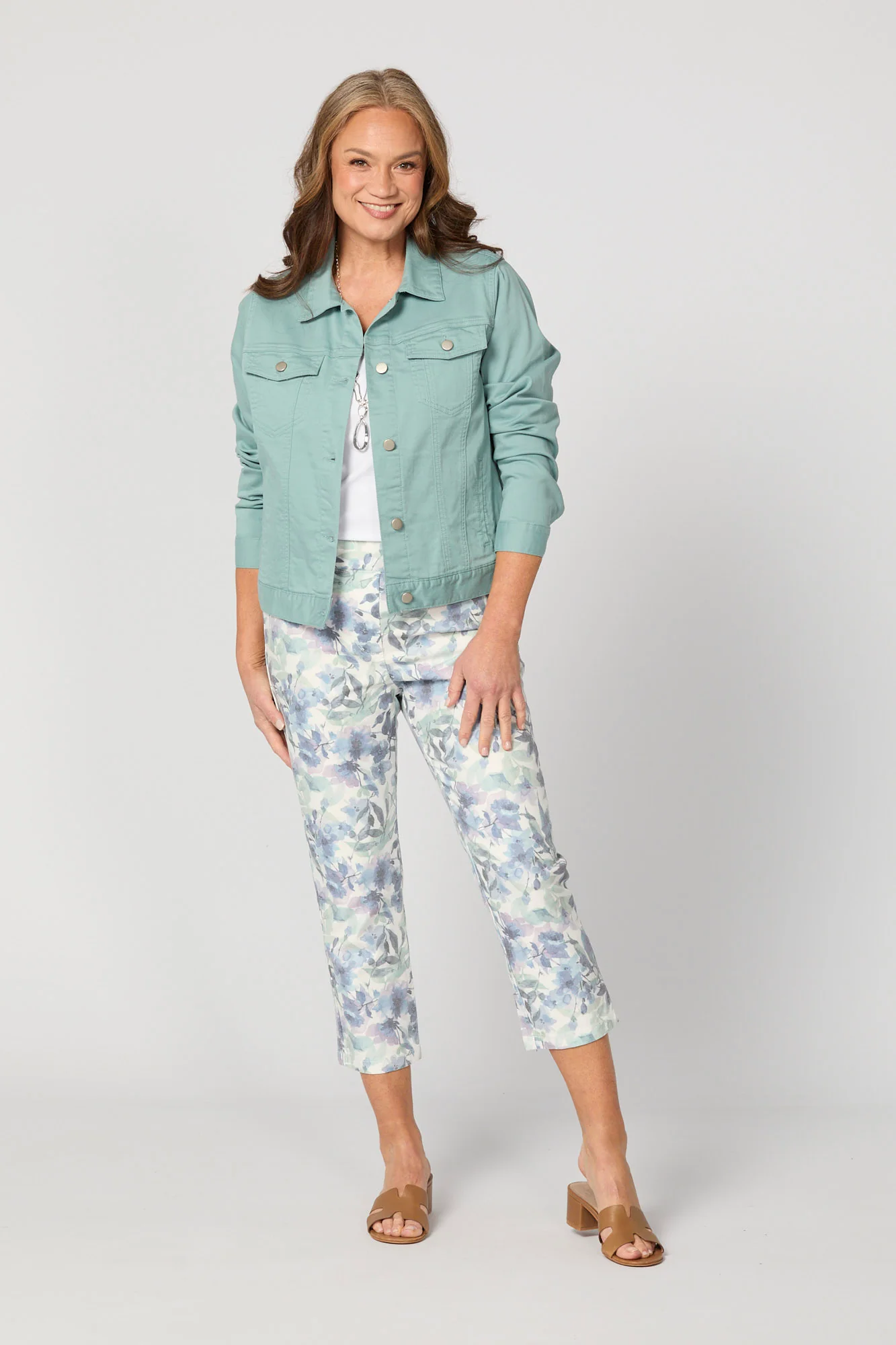 Blue Mood Print 7/8 Pull On Pant - Image 5