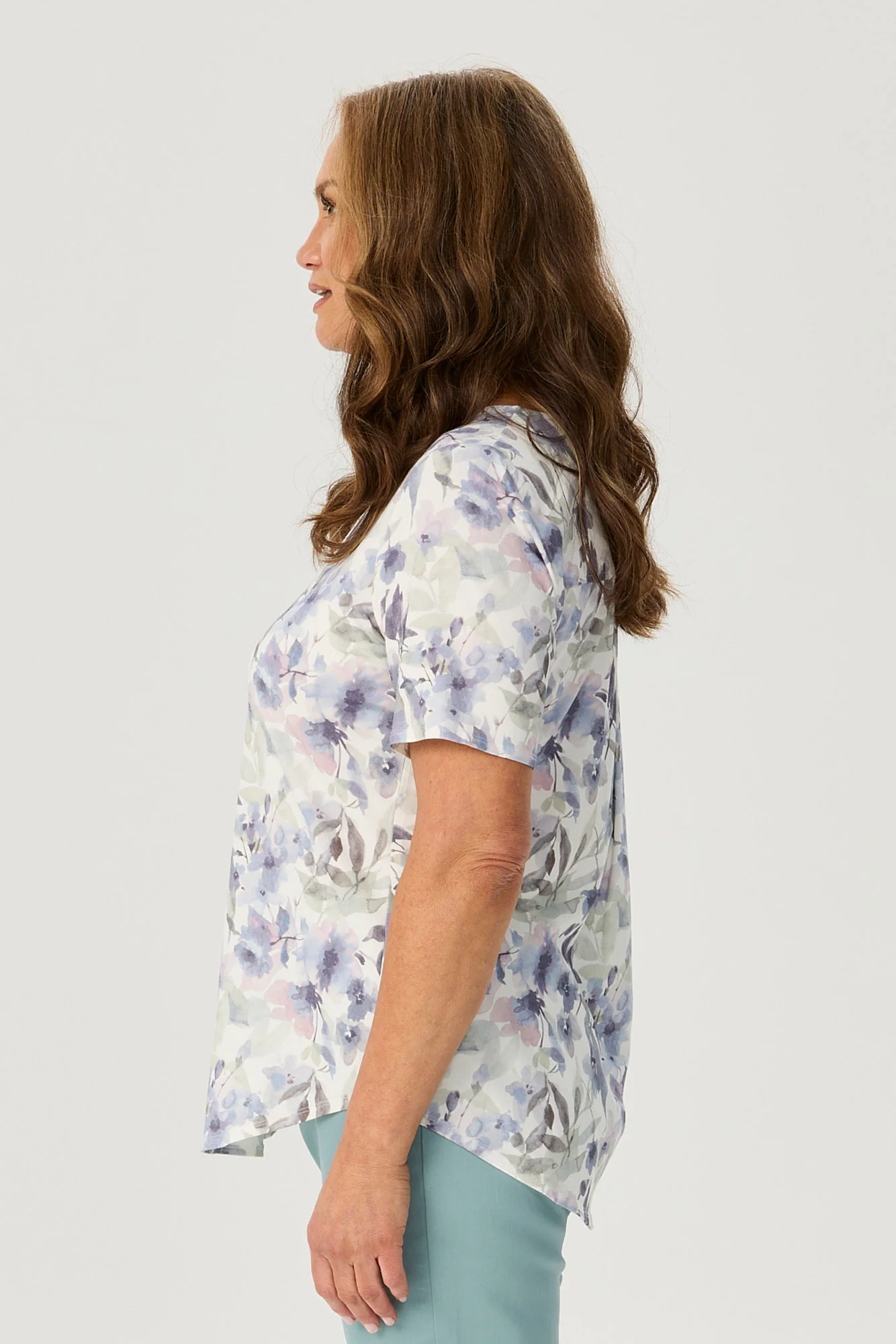 Blue Mood Short Sleeve Pleat Back Tee - Image 3