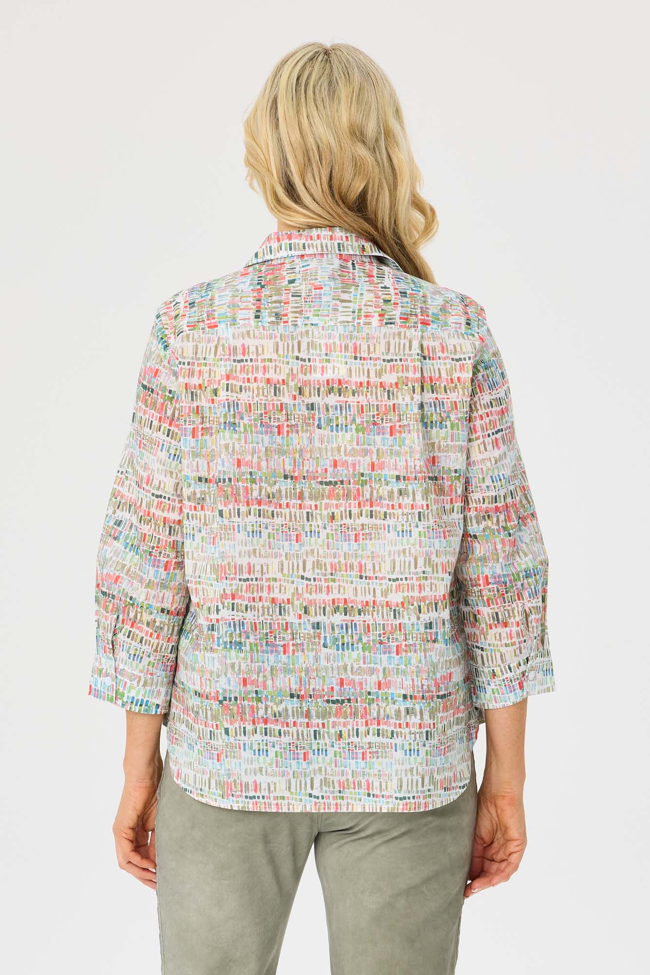 Catania Short Sleeve Pintuck Print Shirt - Image 4