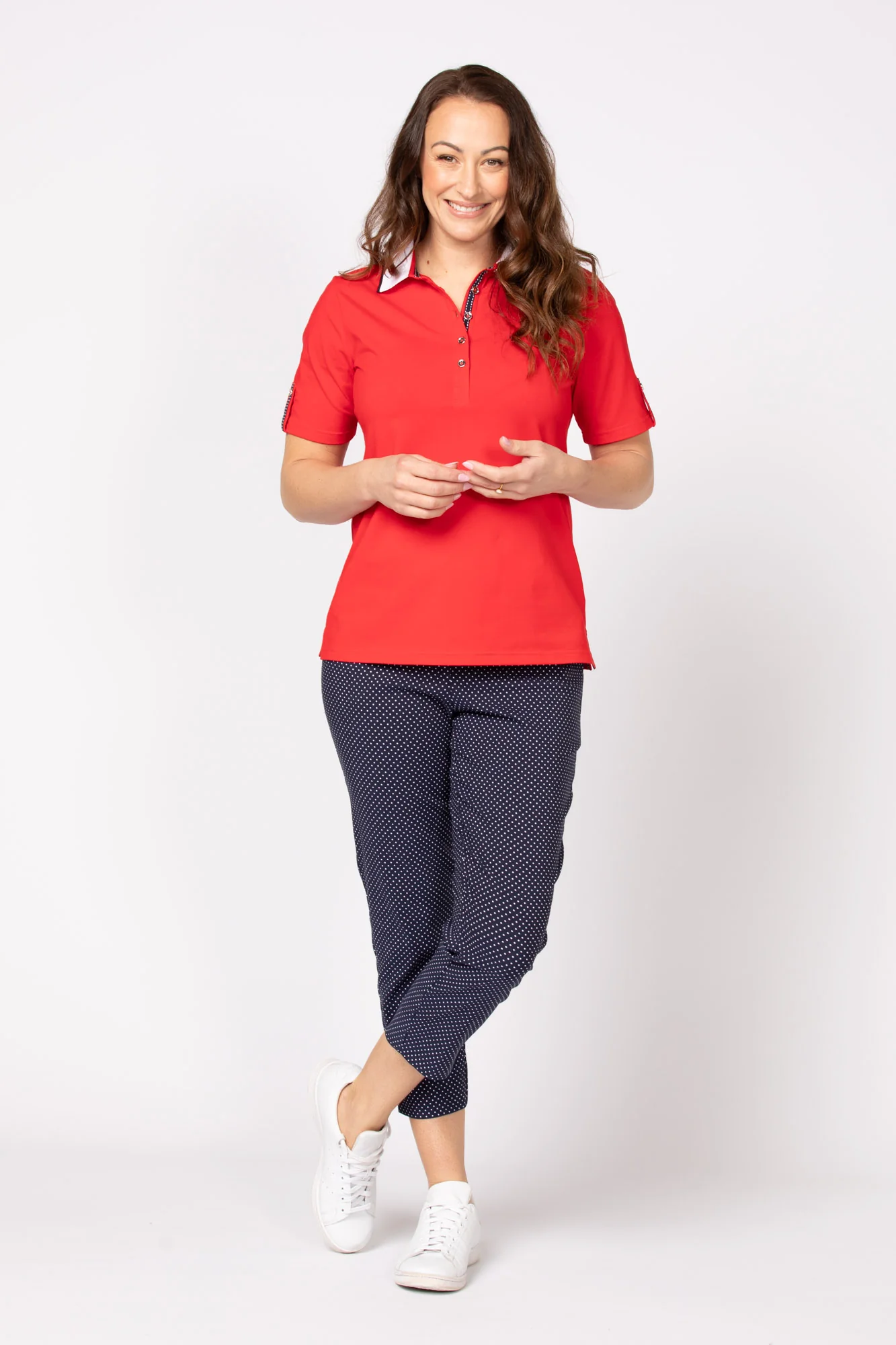 Clubhouse Short Sleeve Tab Polo Top - Image 5