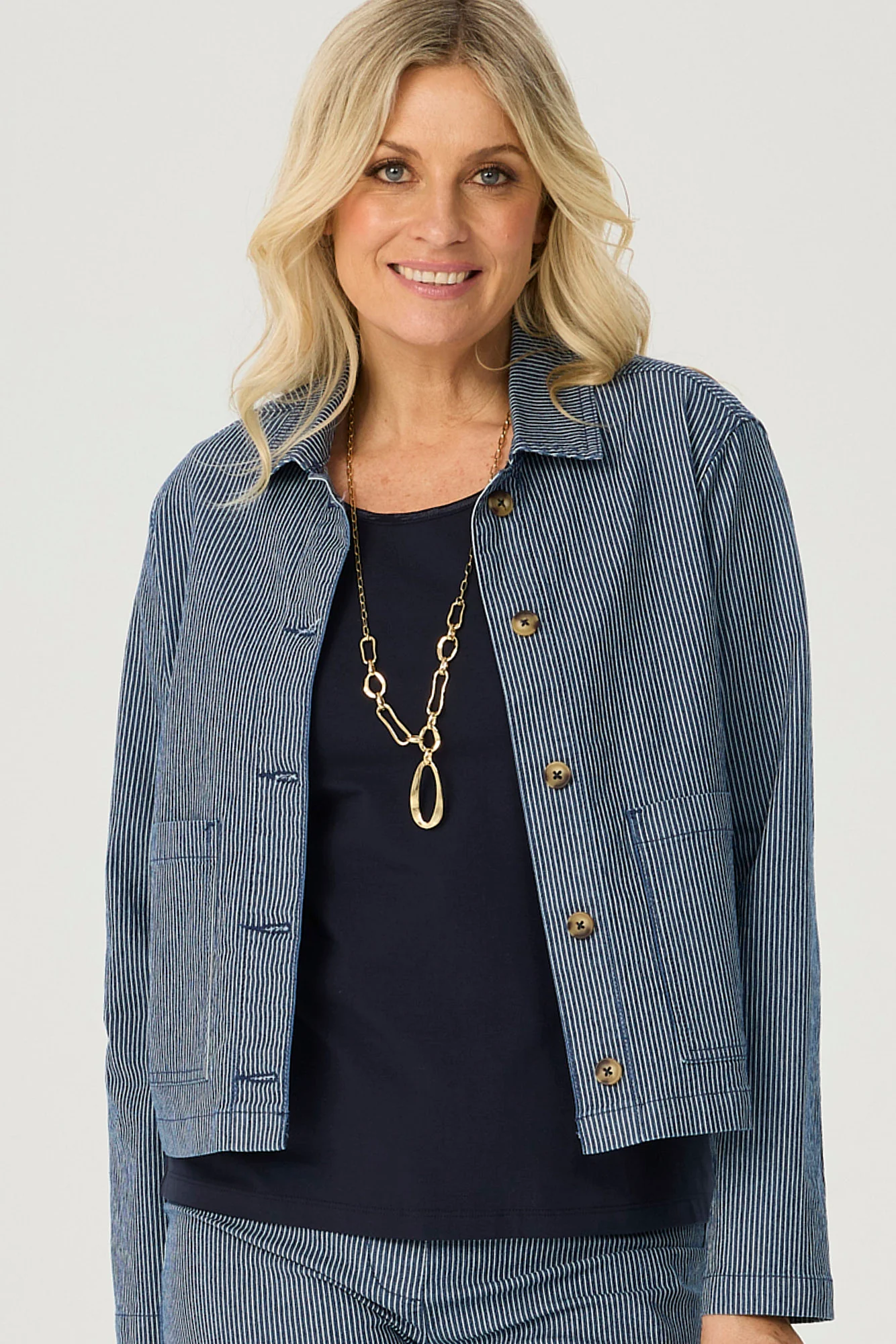 Coastal Stripe Stretch Jacket - Image 4