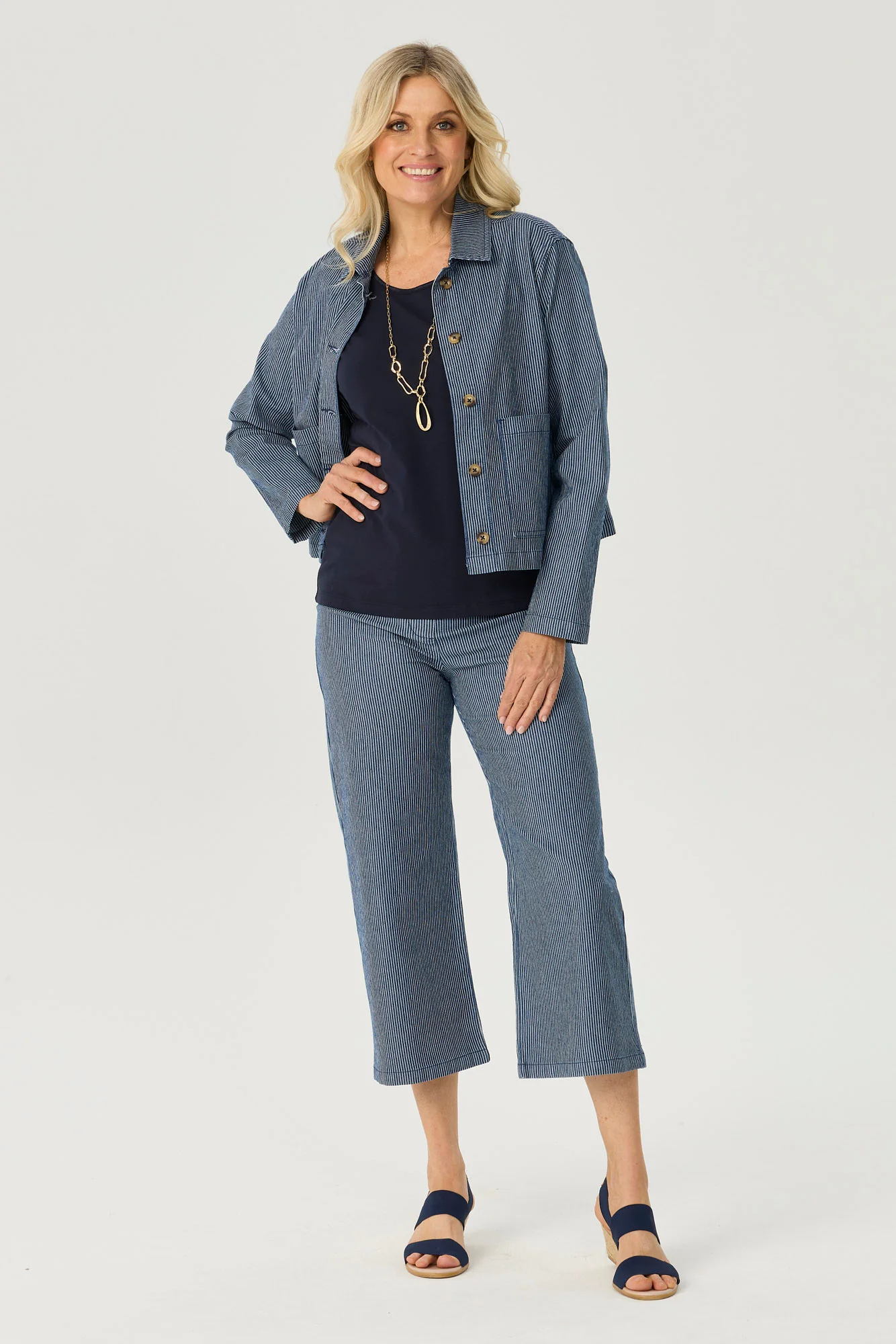 Coastal Stripe Stretch Jacket - Image 5
