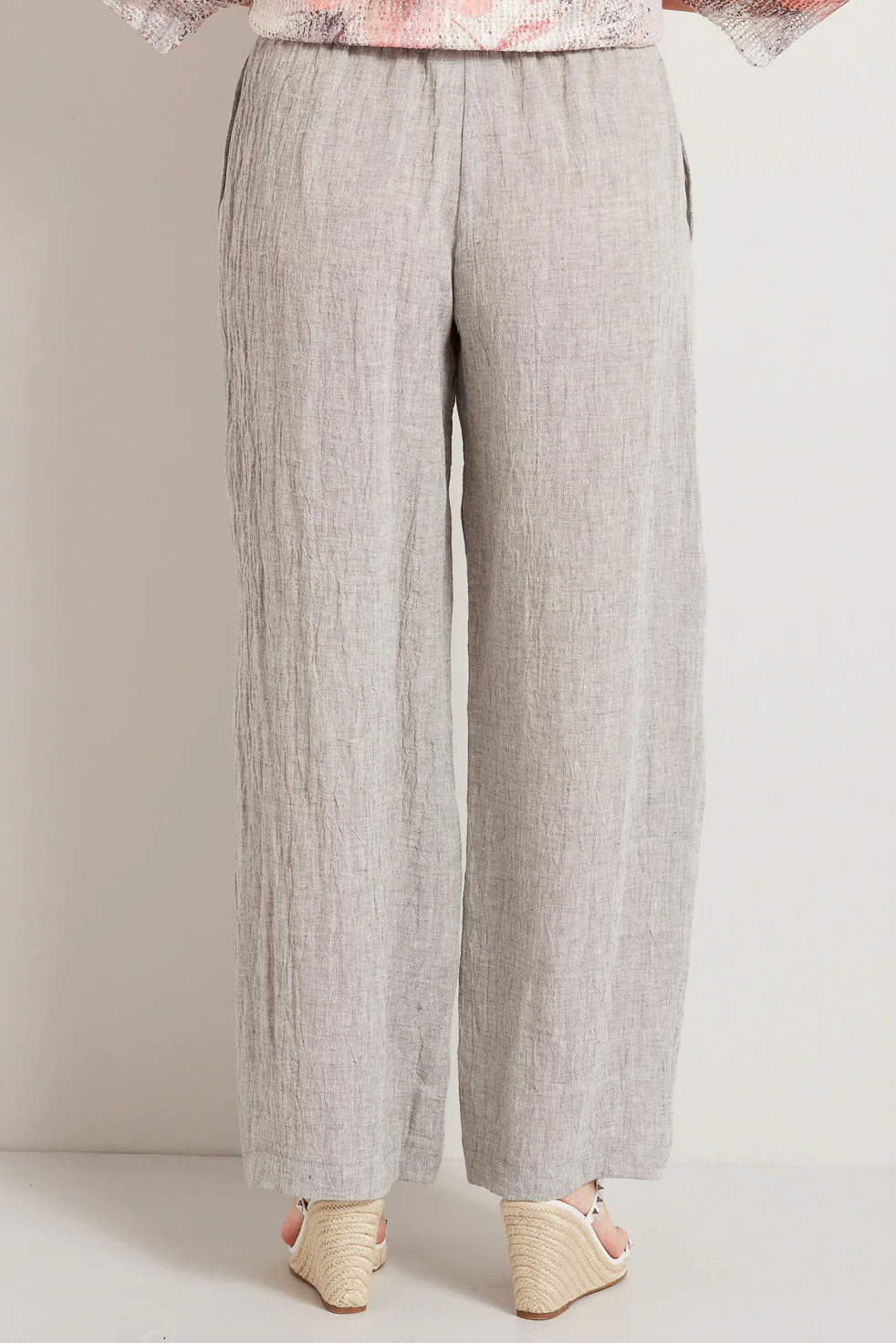 Coastline Pull On Linen Pant - Image 3