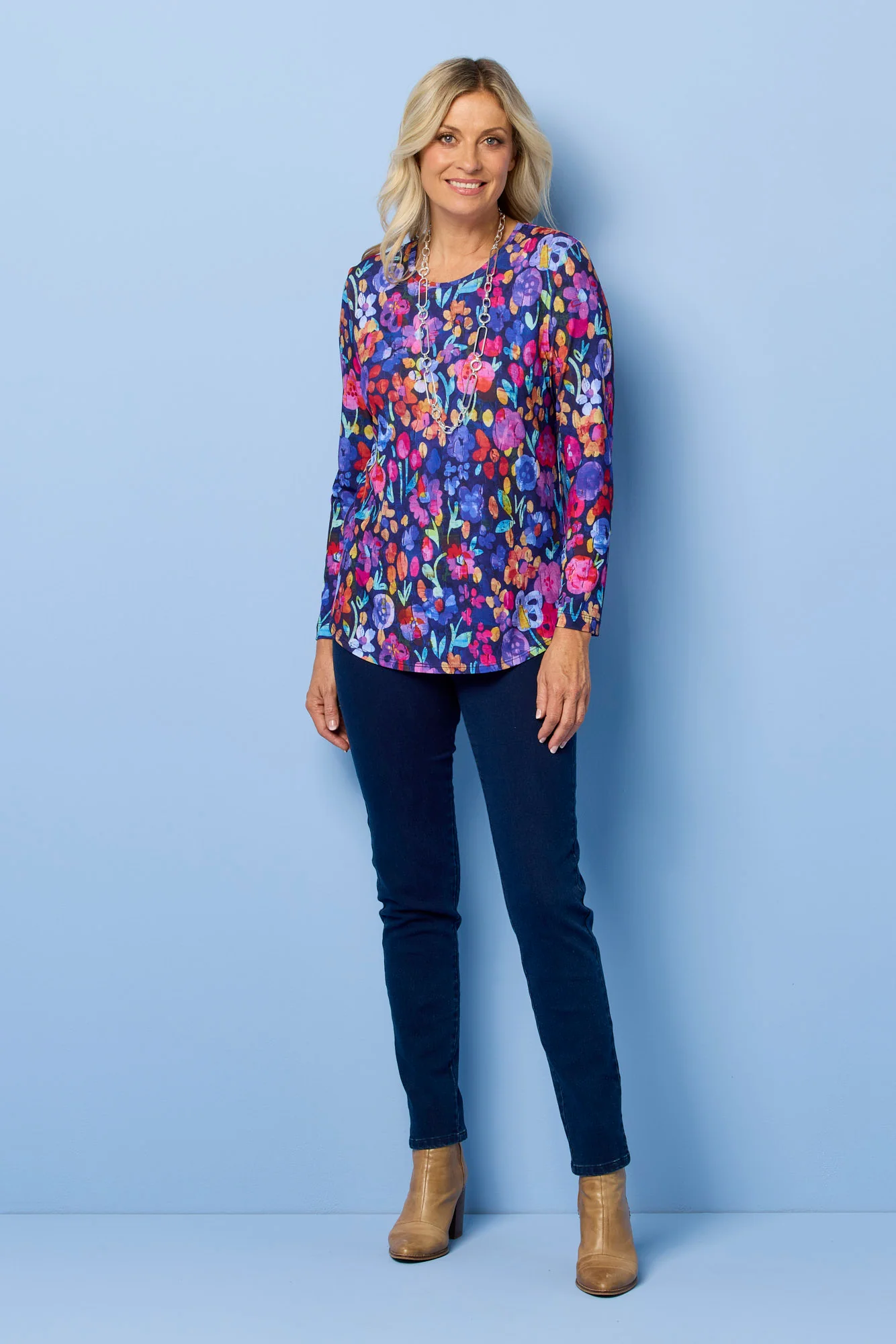 Coventry Print Long Sleeve Top - Image 2