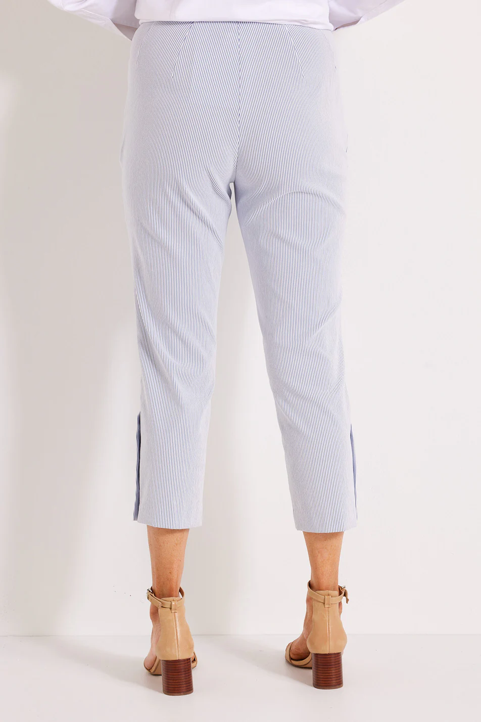 Dani Stripe Crop Pant W/ Buttons - Image 6
