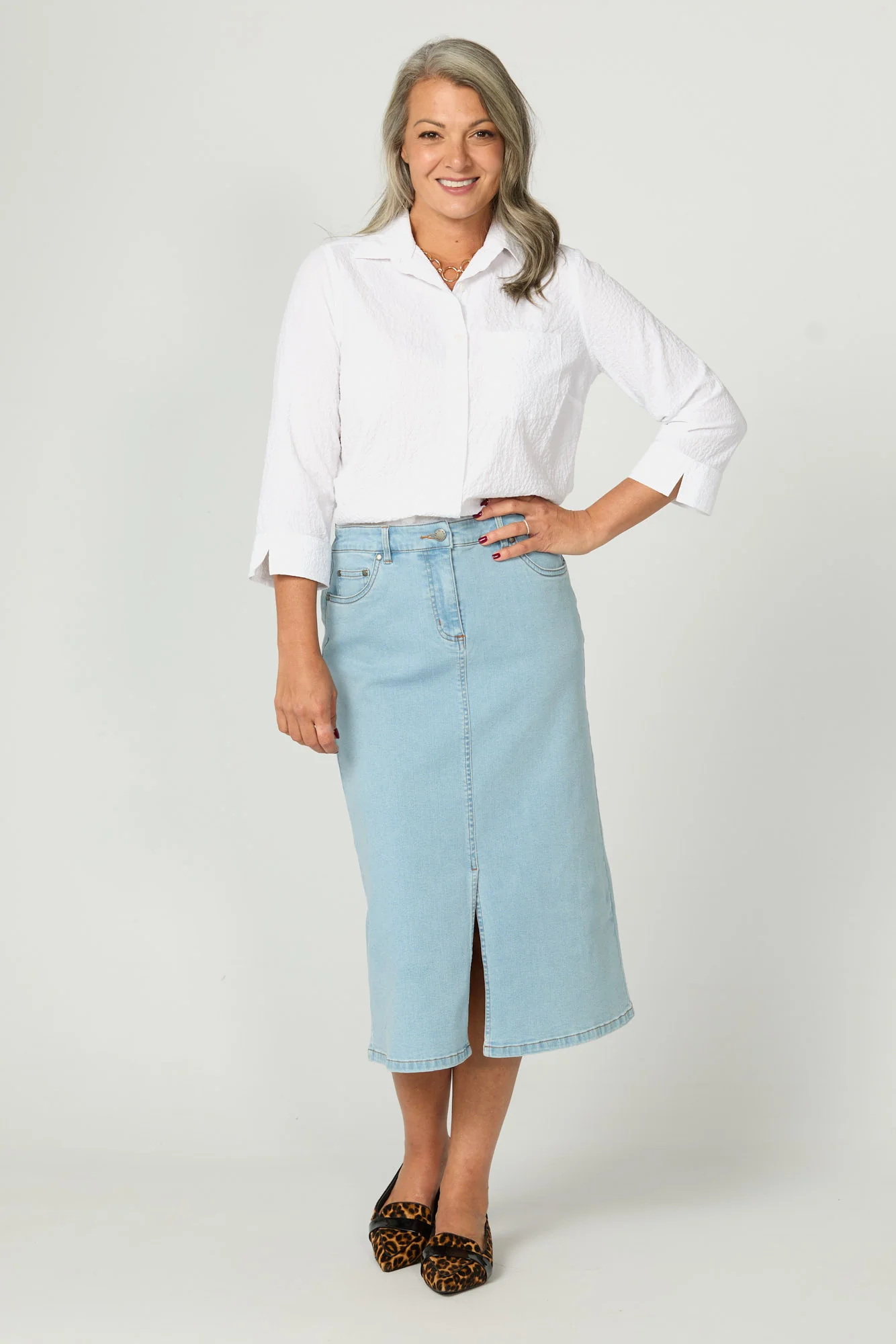 Denim A-line Skirt - Image 5