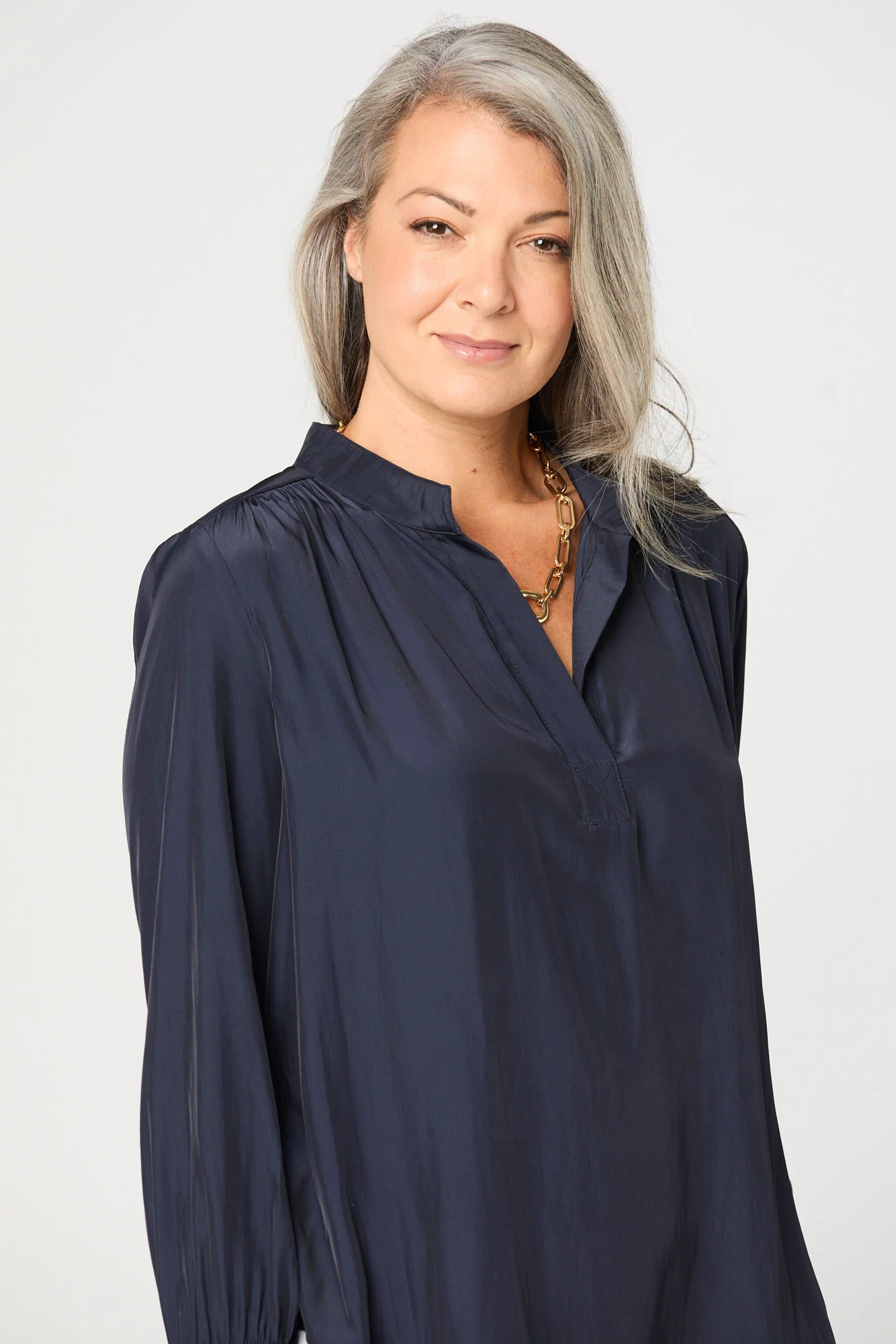 Desire V Neck Popover Blouse - Image 4