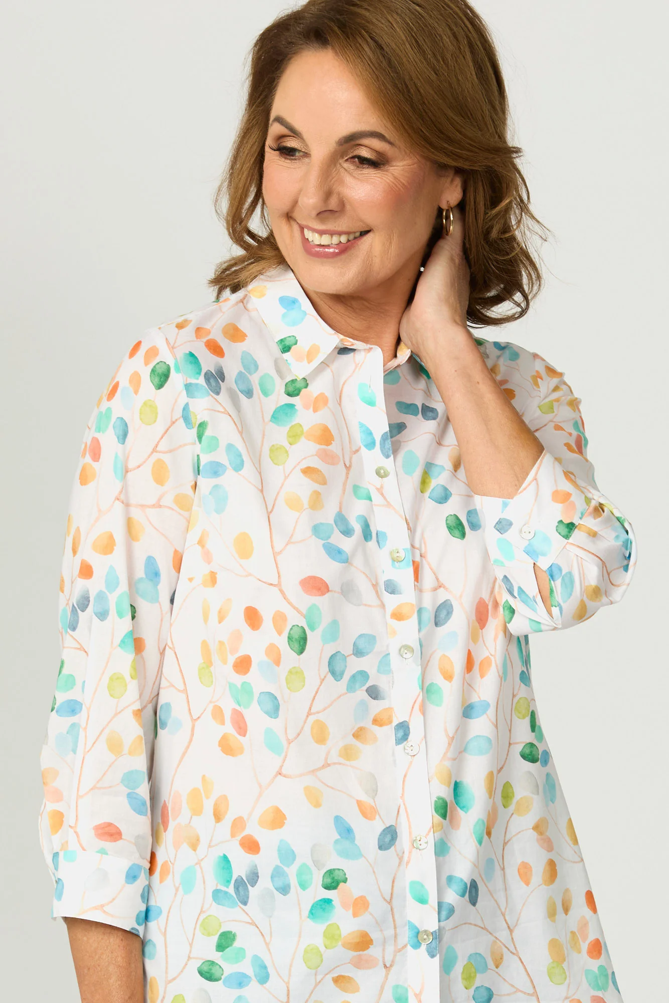 Eden 3/4 Sleeve Print Shirt - Image 3