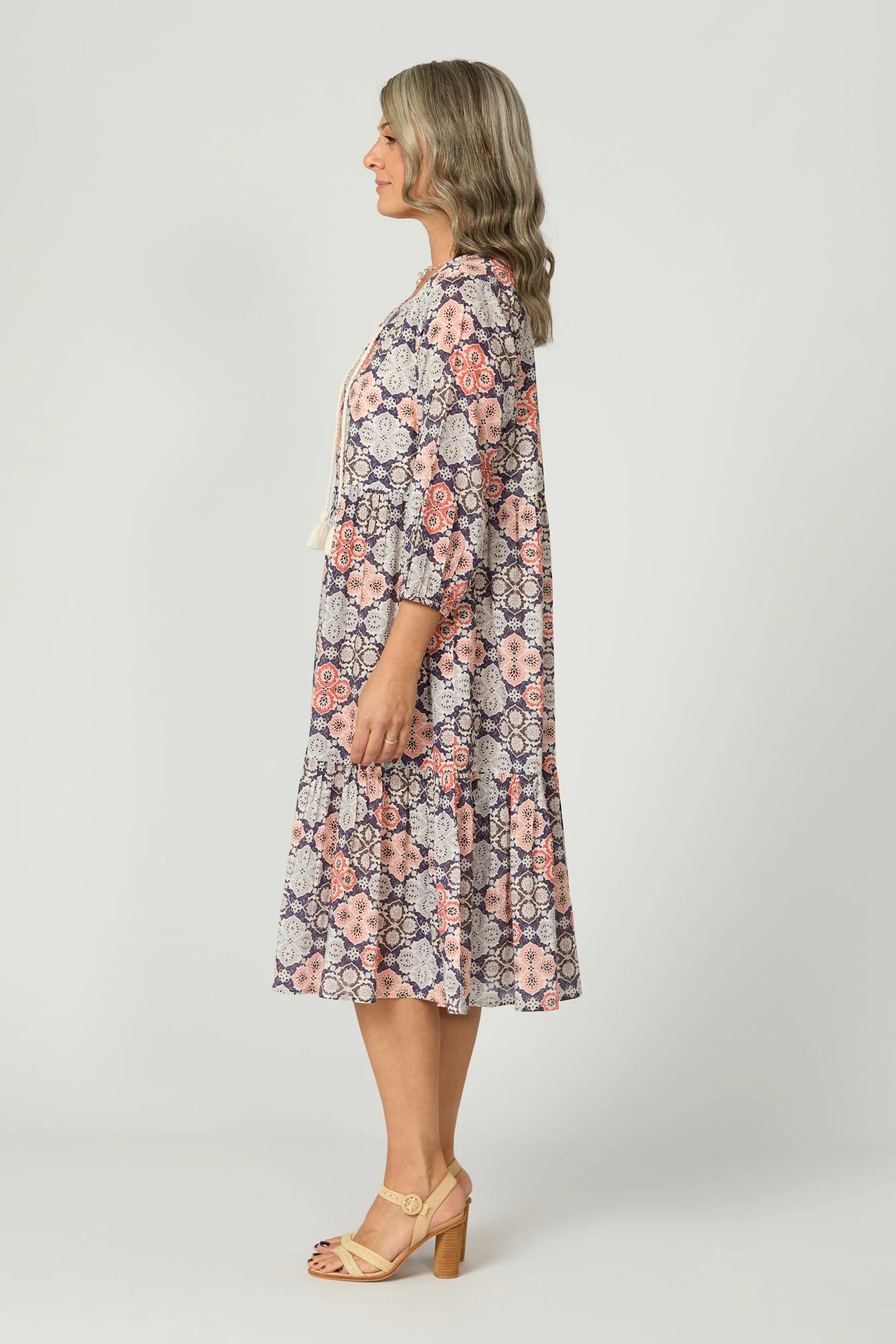 Emily 3/4 Sleeve Midi Dress - Image 4