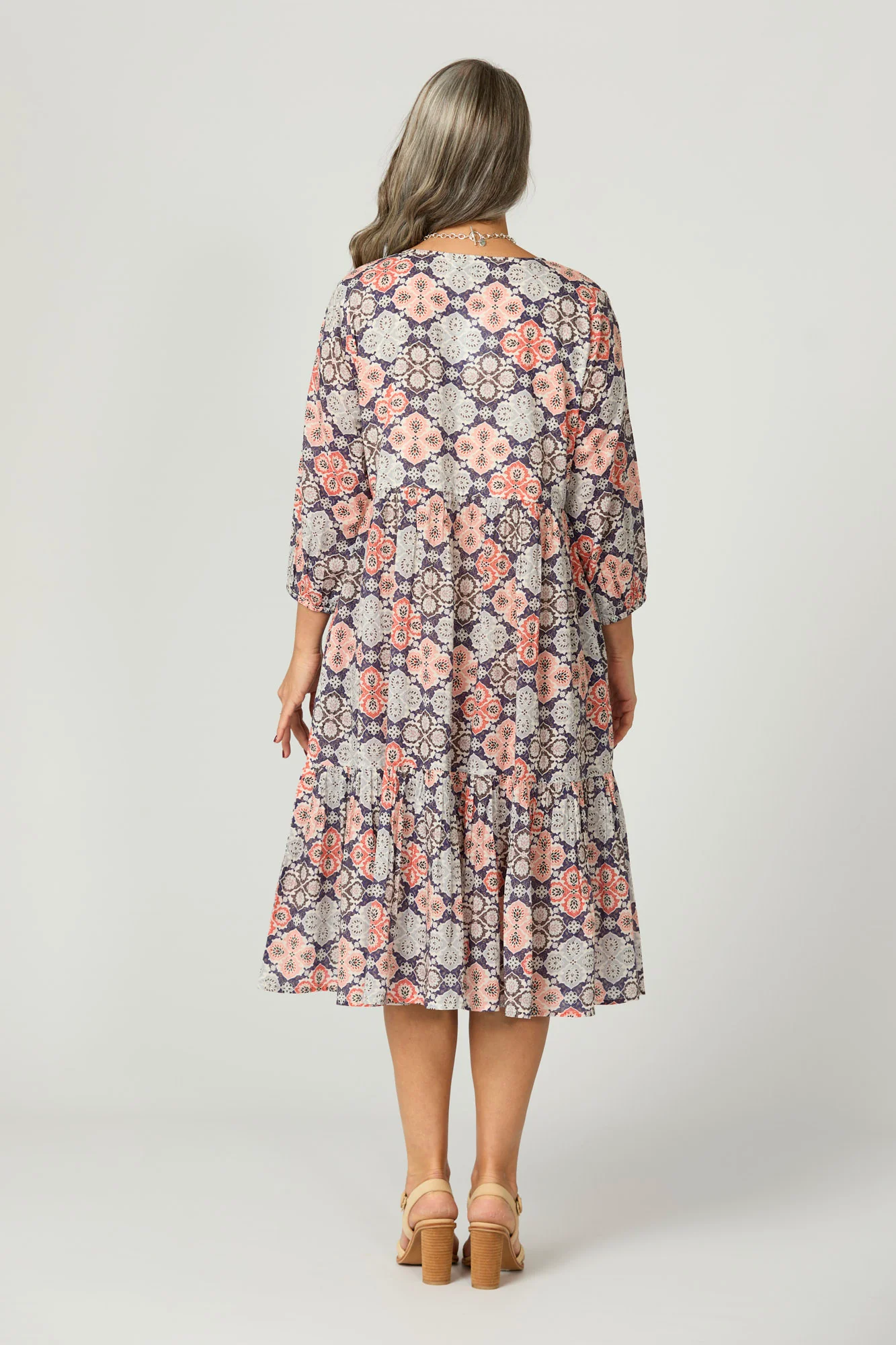 Emily 3/4 Sleeve Midi Dress - Image 5