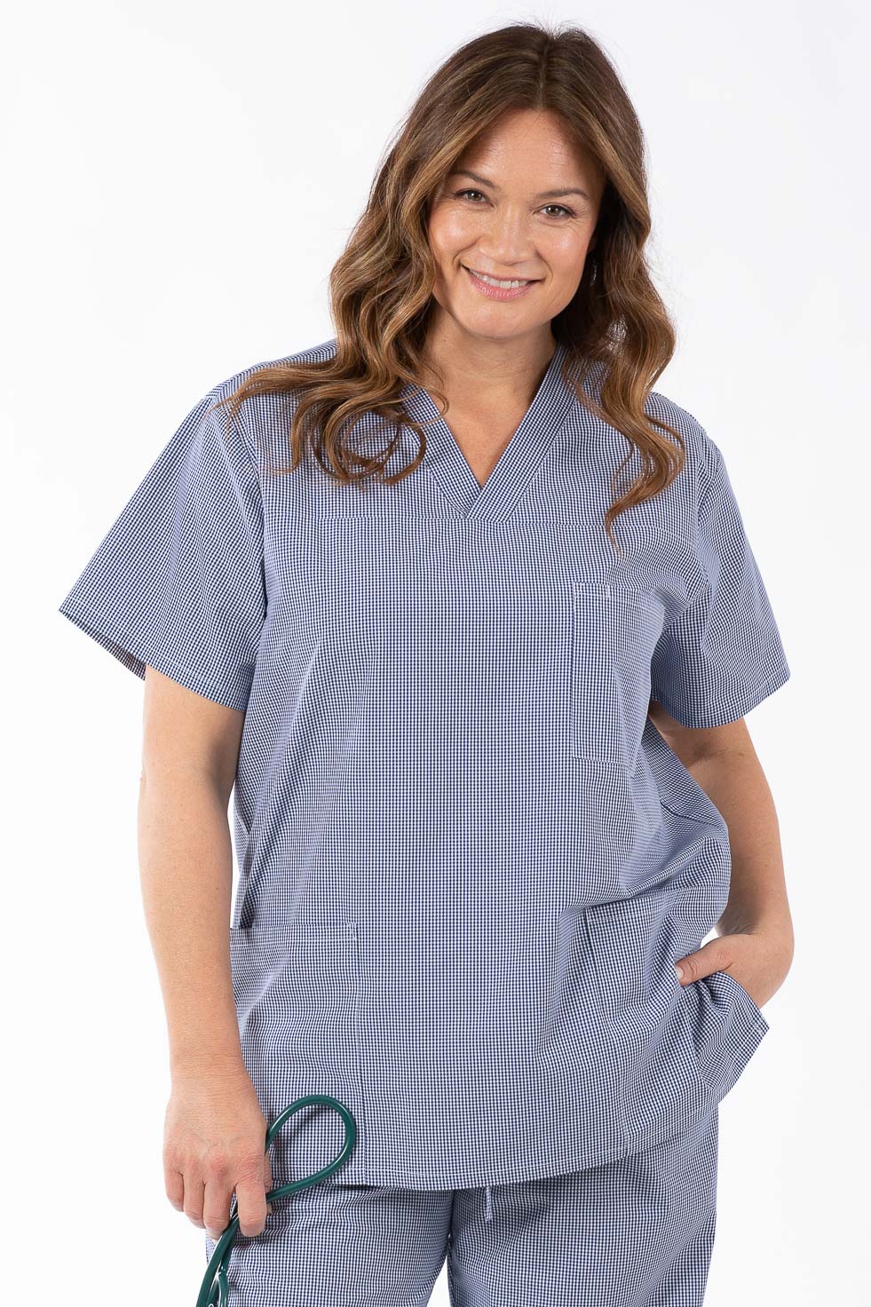 Energy Check V Neck Scrub Top - Image 5
