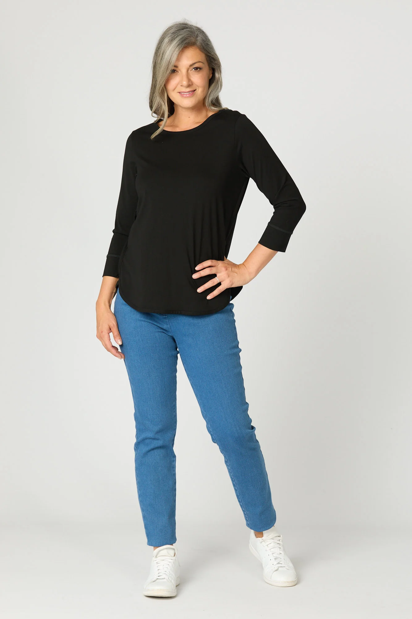 Eternity Modal/cotton 3/4 Sleeve Top - Image 3