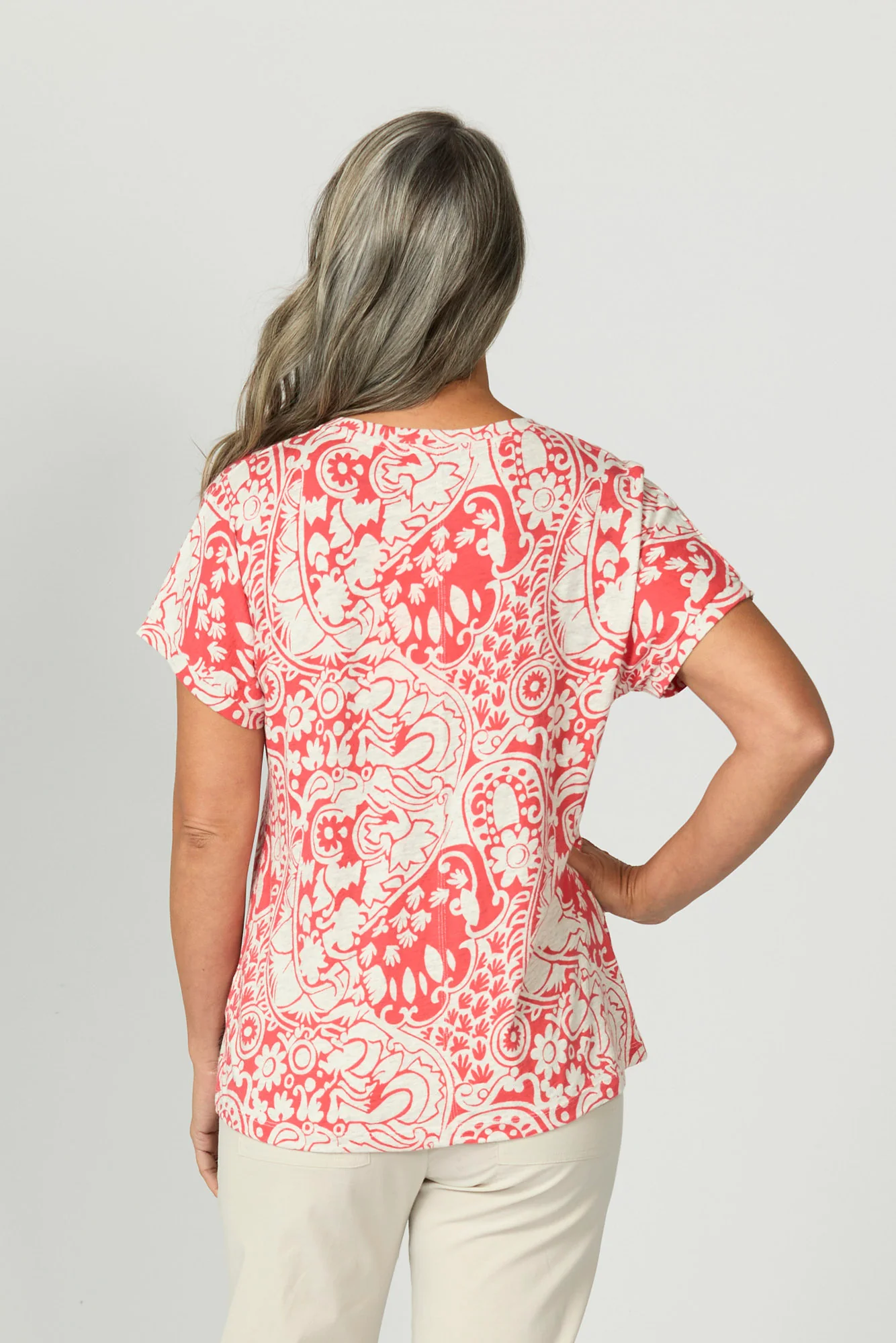 Folie Notch Neck Short Sleeve Tee - Image 5