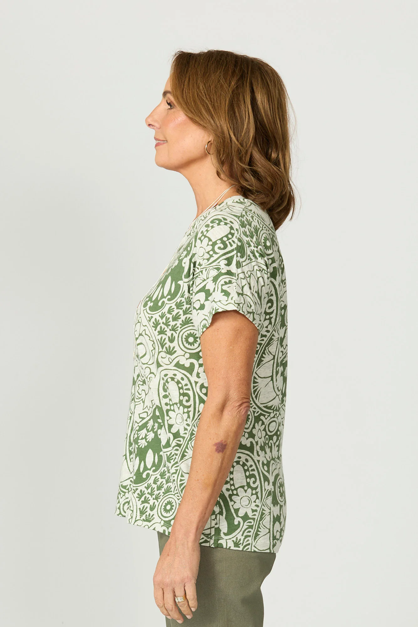 Folie Notch Neck Short Sleeve Tee - Image 4