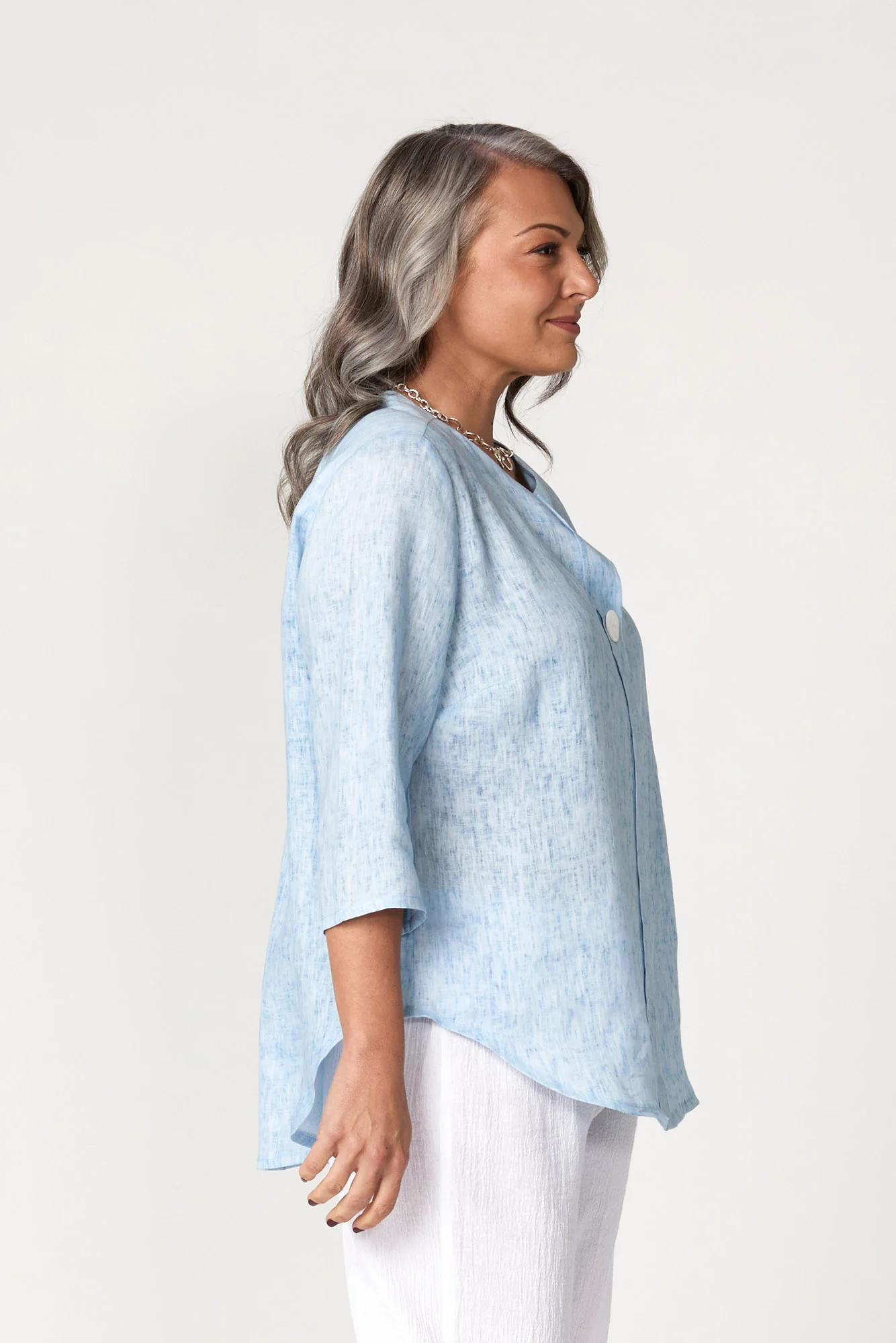 Frost 1 Button 3/4 Sleeve Tunic - Image 4