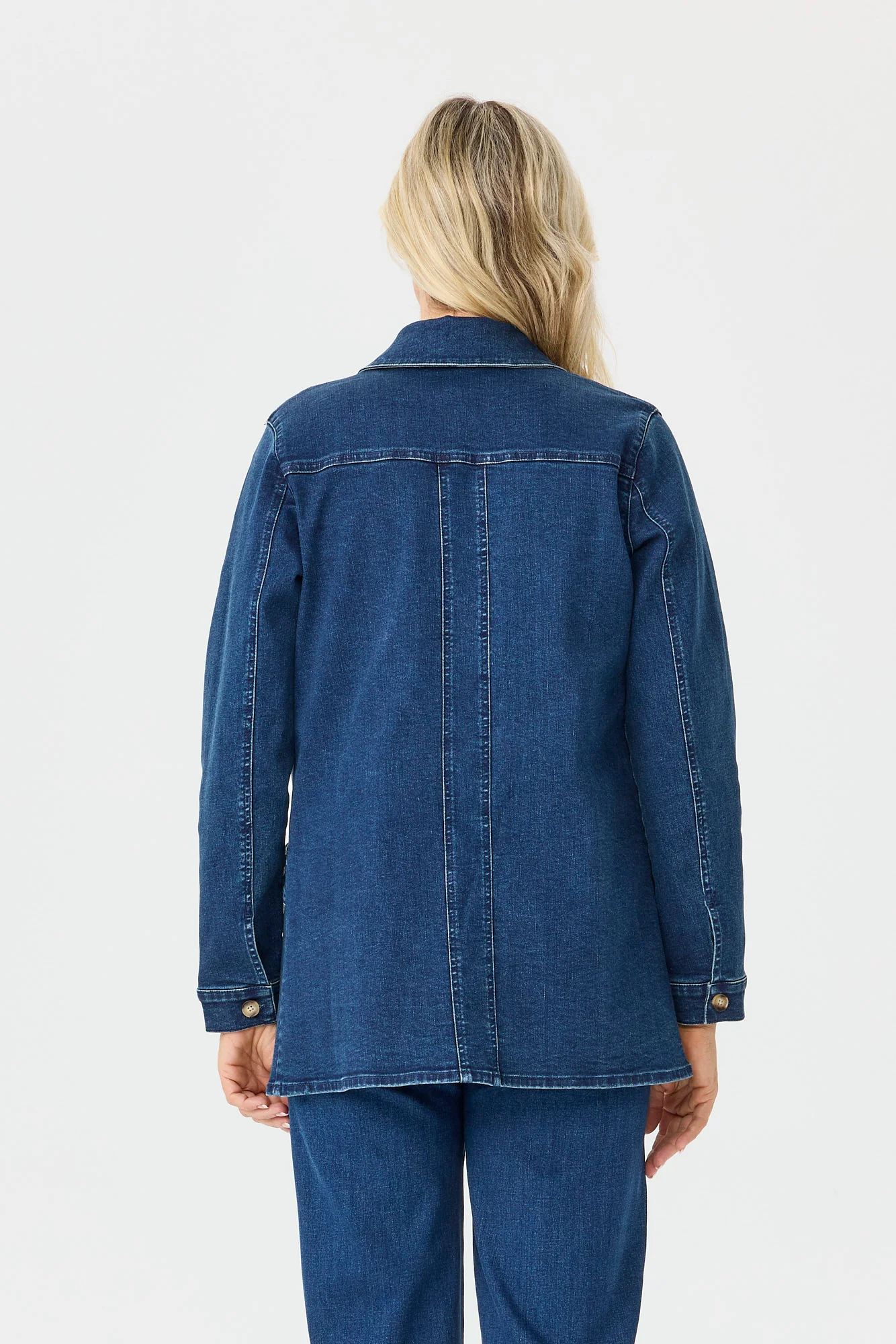 Harper Denim Longline Jacket - Image 5