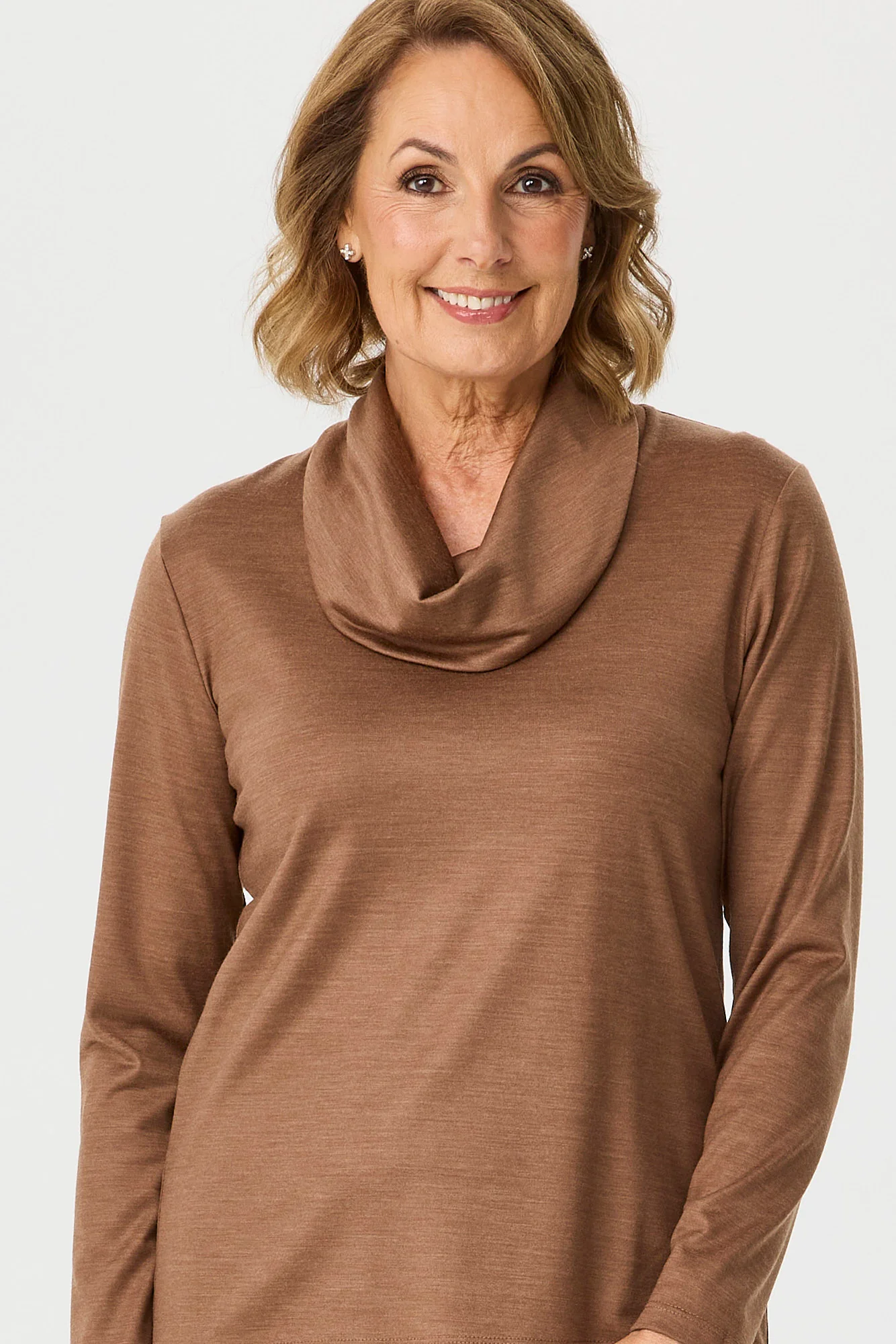 Hedrena Cowl Neck Long Sleeve Top - Image 3