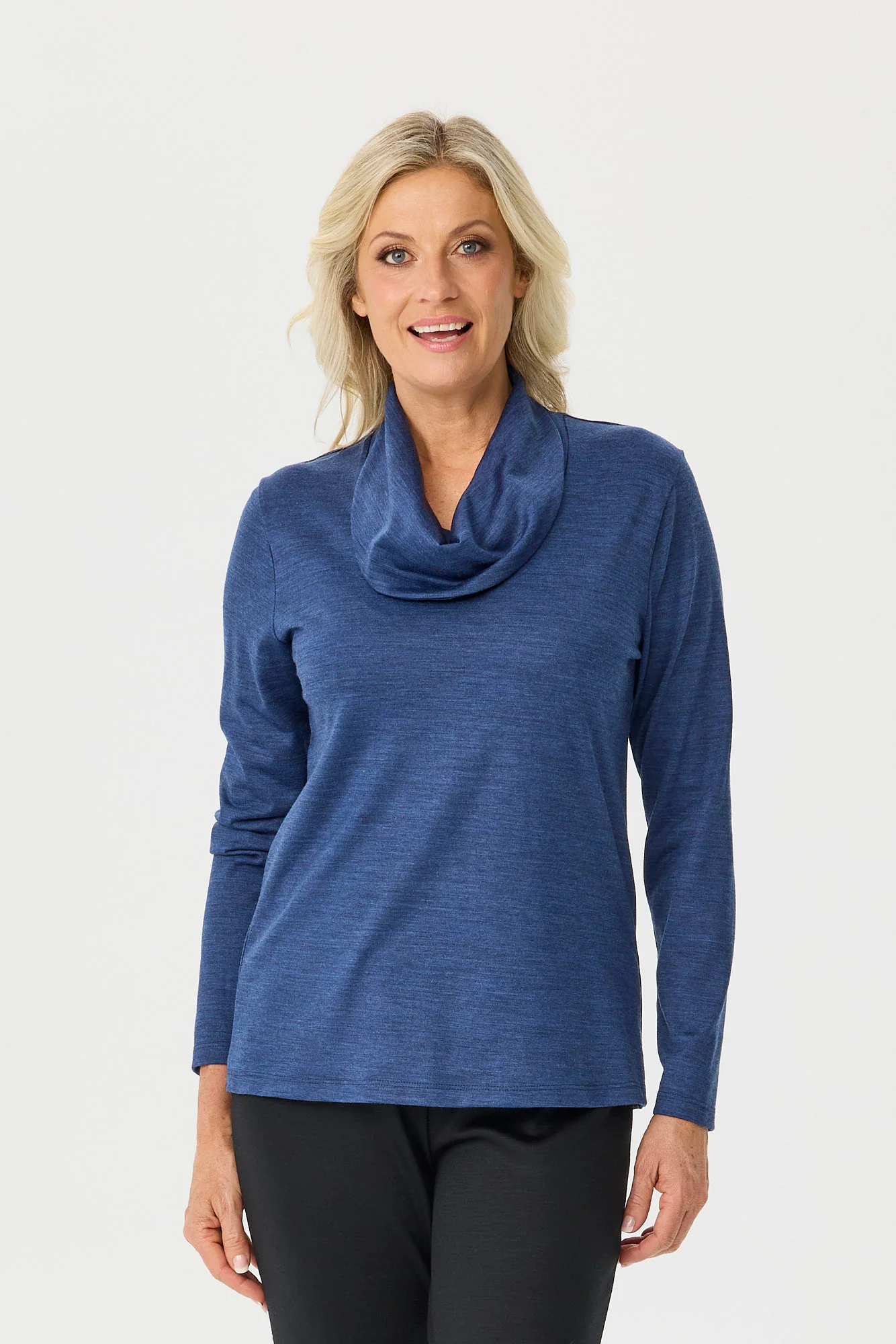 Hedrena Cowl Neck Long Sleeve Top - Image 3