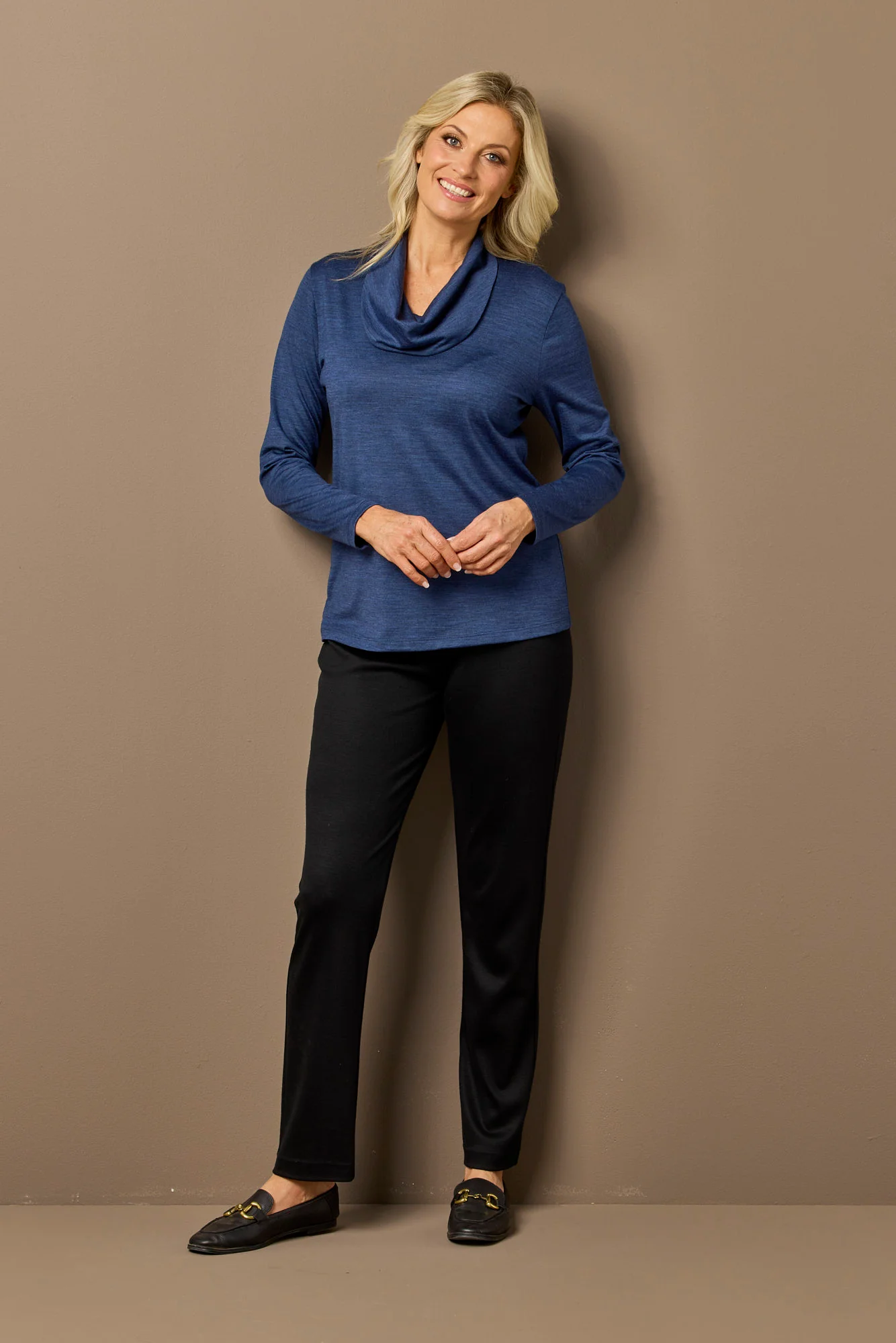 Hedrena Cowl Neck Long Sleeve Top - Image 7