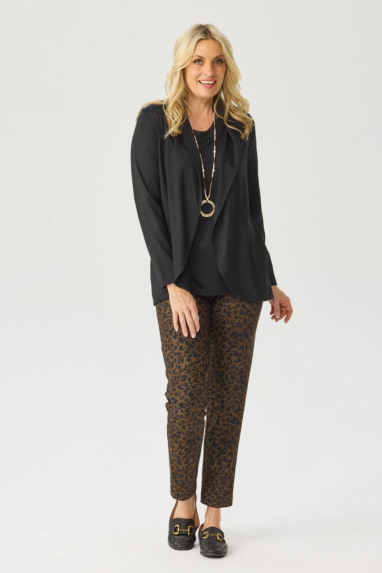 Hedrena Jersey Curved Hem Cardigan - Image 4
