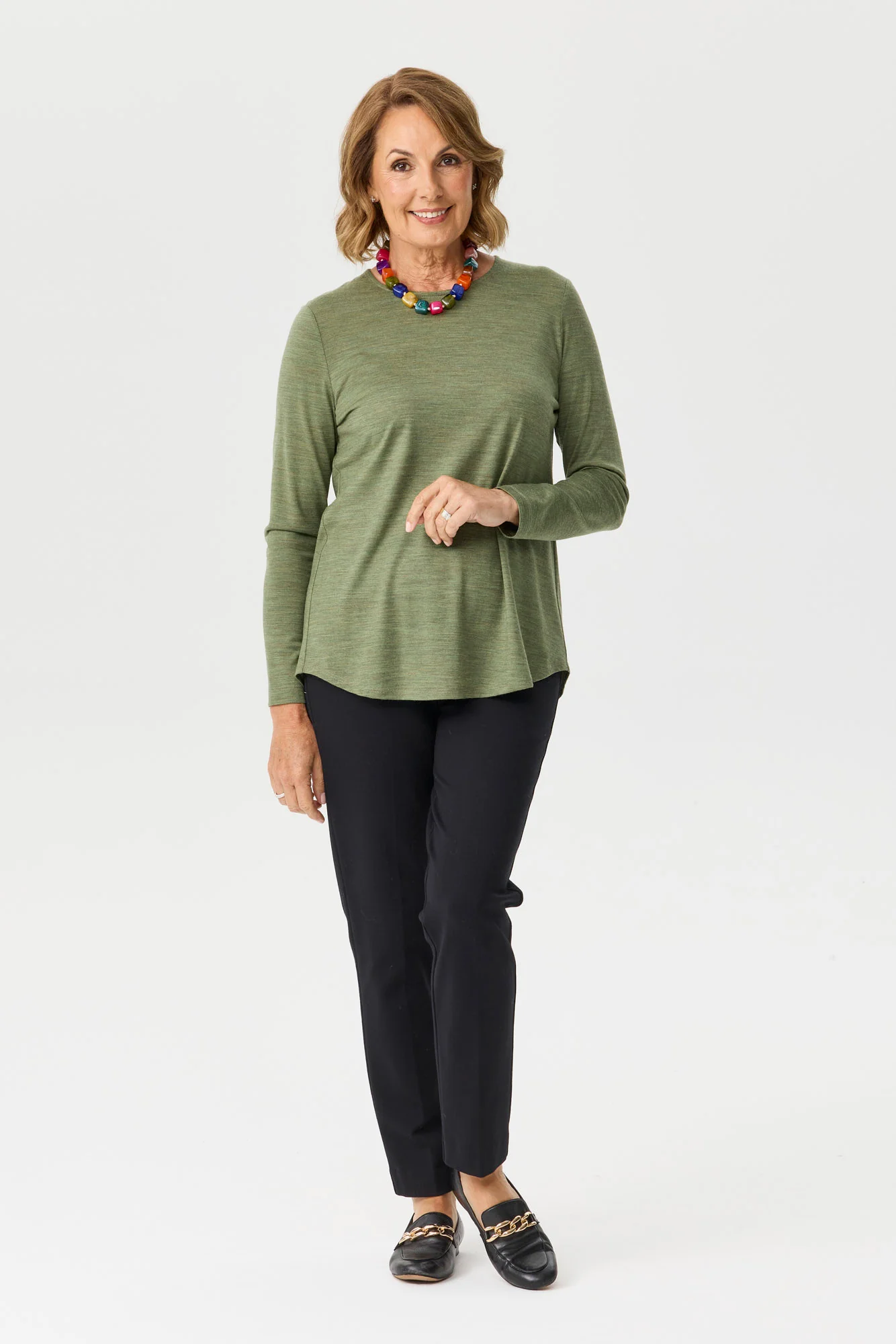 Hedrena Pleat Back Long Sleeve Top - Image 2