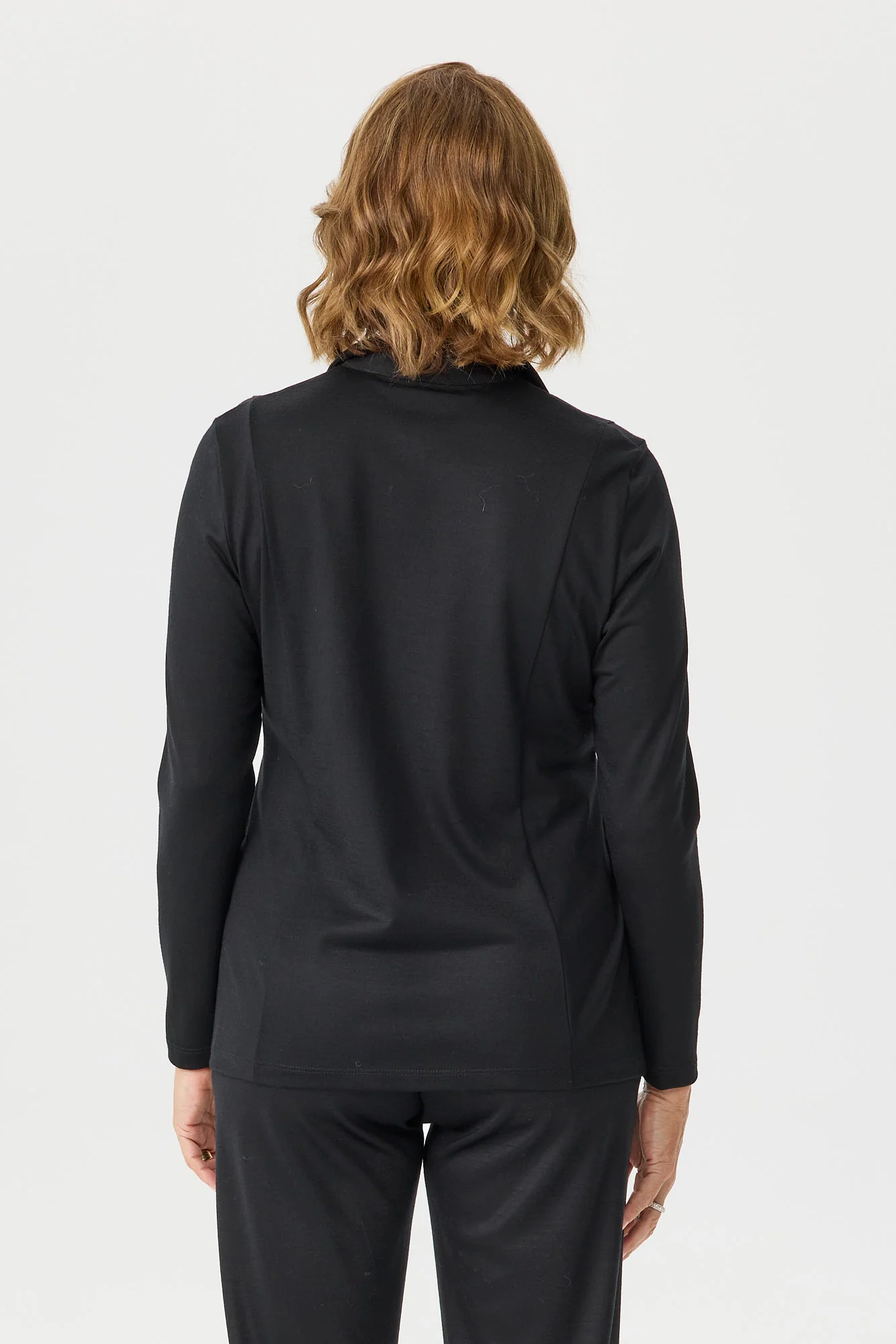 Hedrena Zip Polo Long Sleeve Top - Image 5
