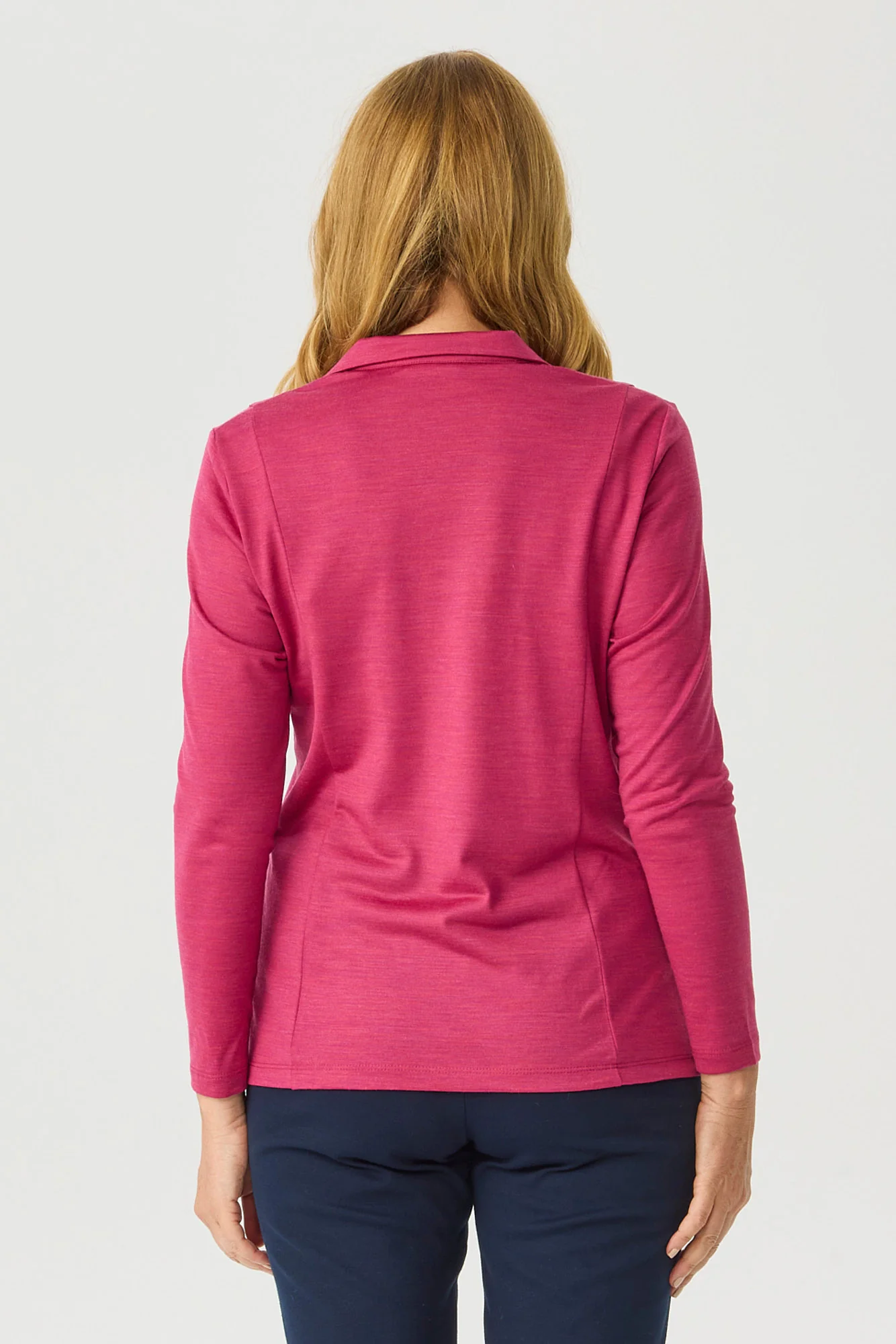 Hedrena Zip Polo Long Sleeve Top - Image 5