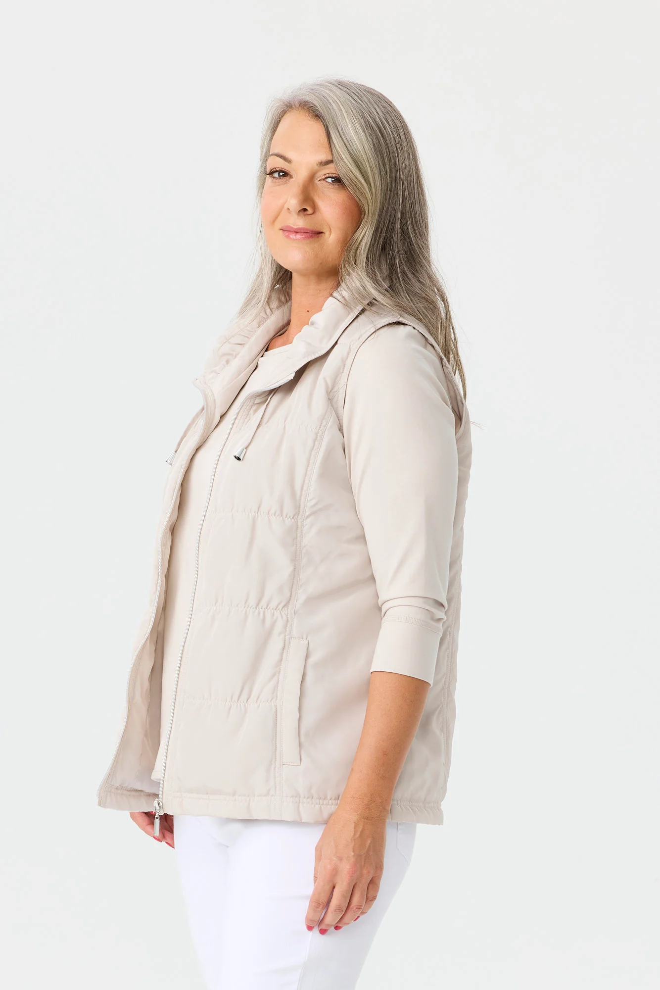 Lakeshore Zip Up Ruched Vest - Image 4