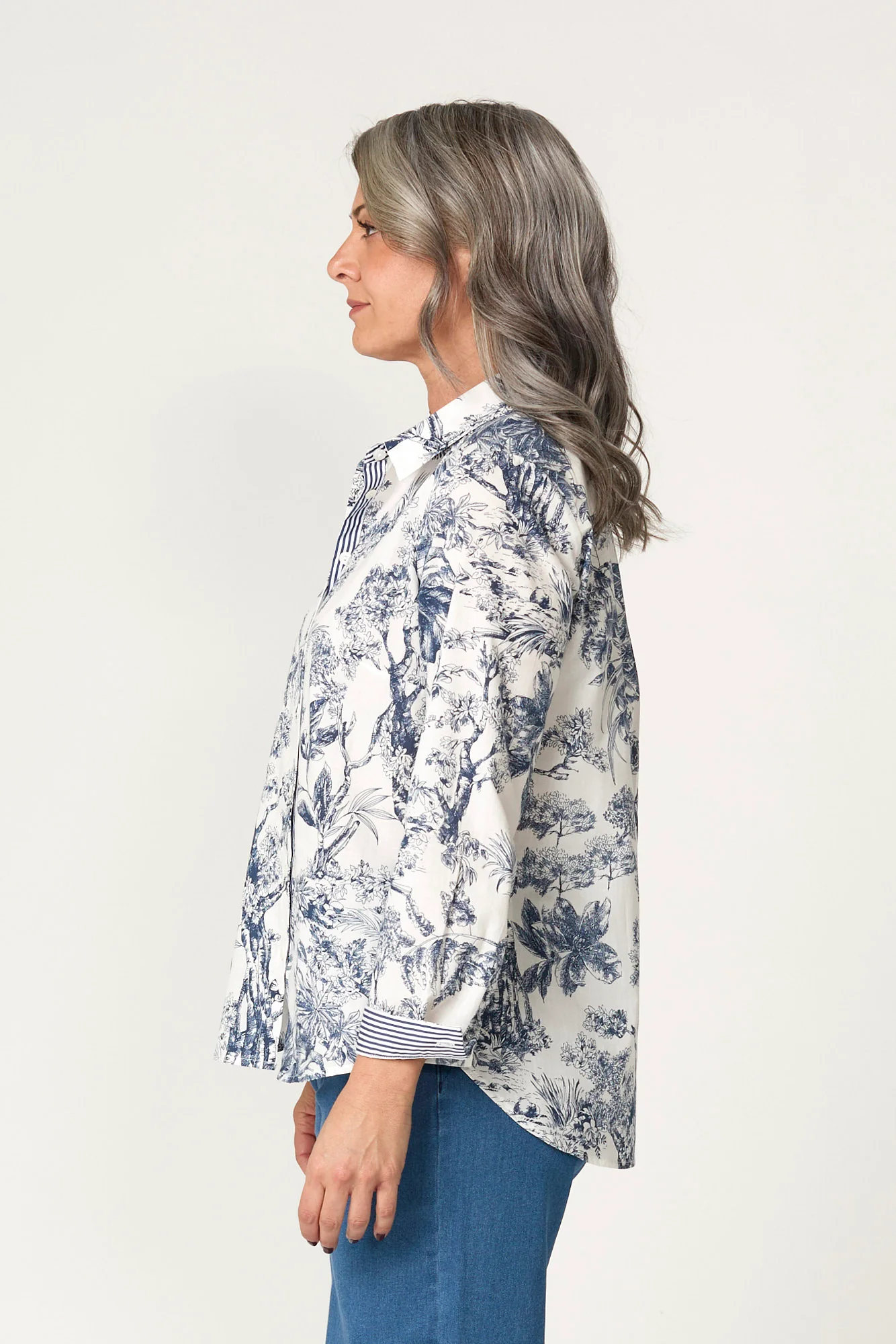 Landscape Long Sleeve Ribbon Trim Shirt - Image 4