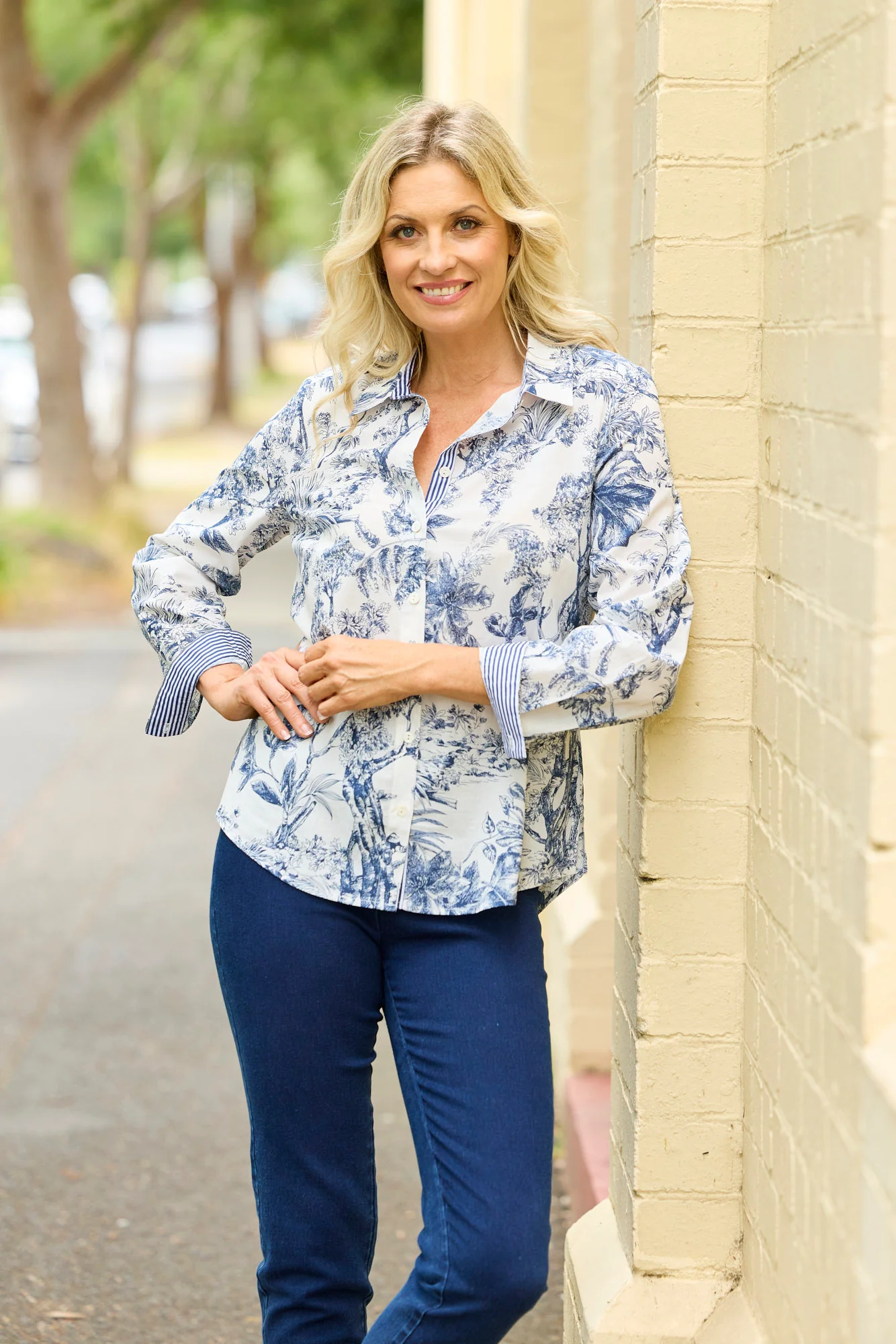 Landscape Long Sleeve Ribbon Trim Shirt - Image 7