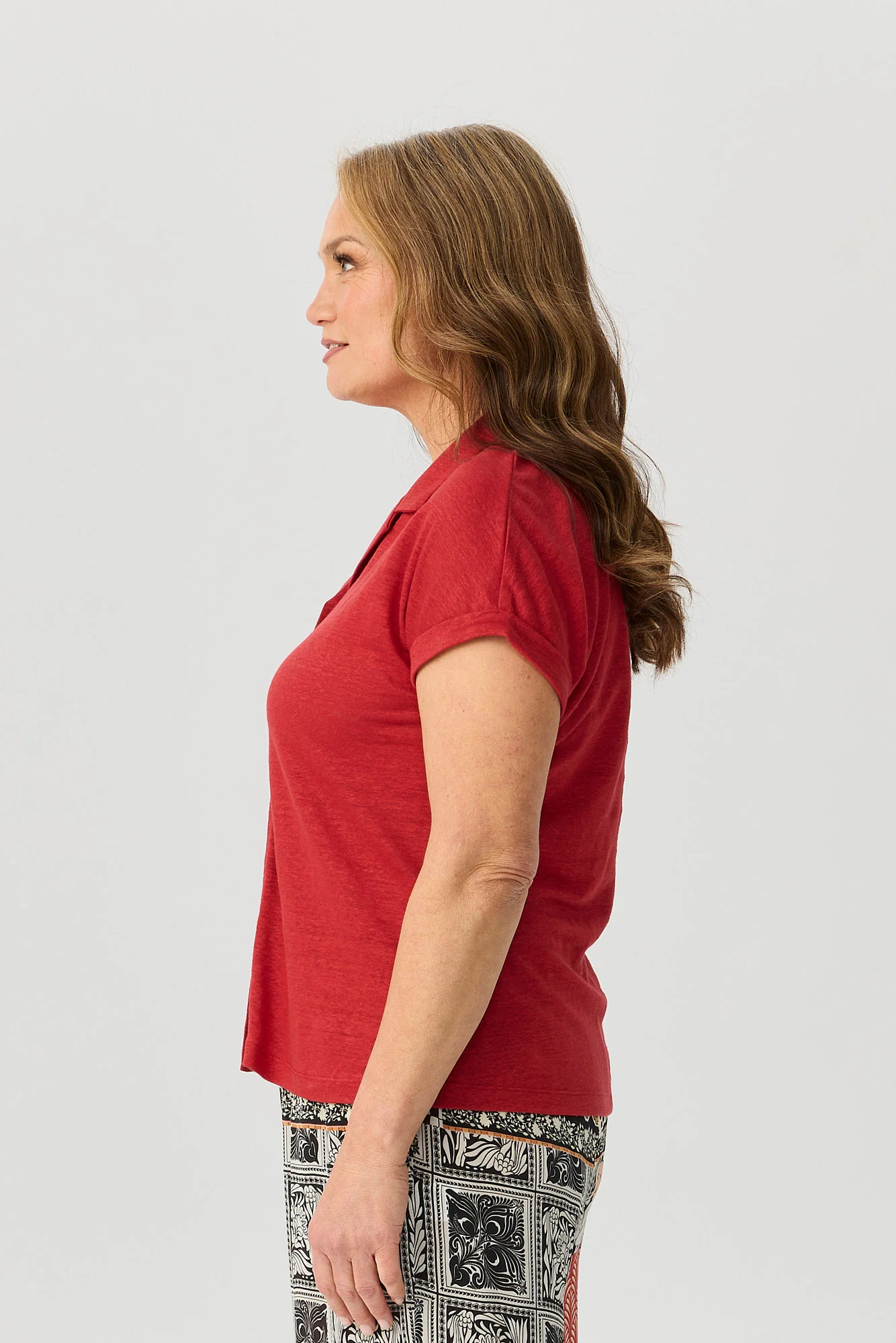 Lia Luxton Short Sleeve Button Thru Top - Image 4