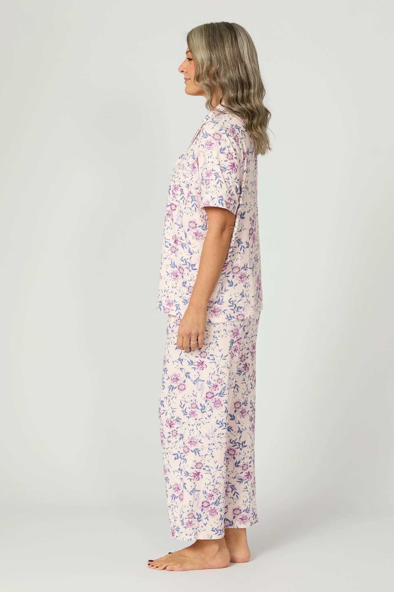 Loretta Short Sleeve Crop Pant Pj Set In Bag - Image 4