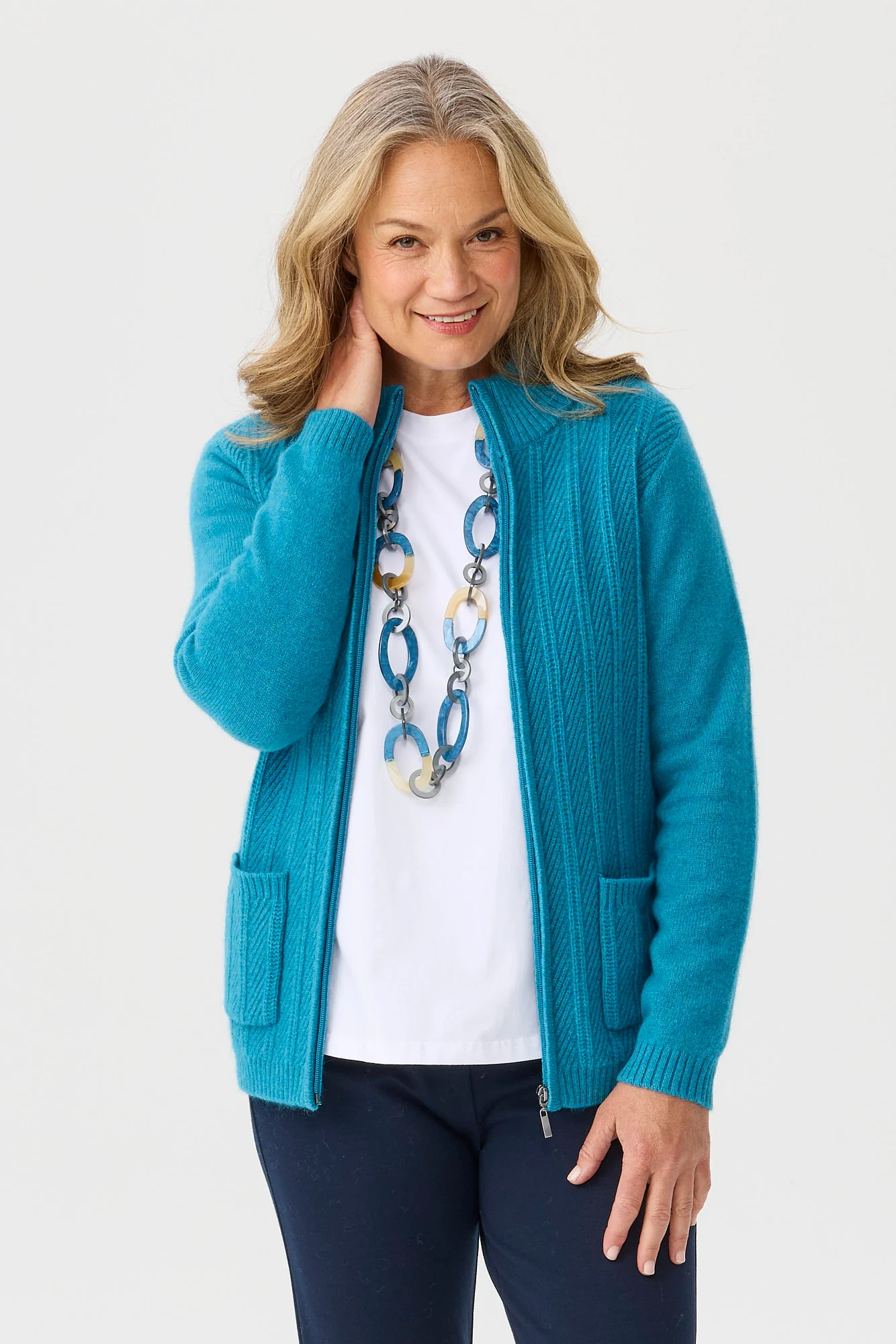 Louis Zip Up Cardigan