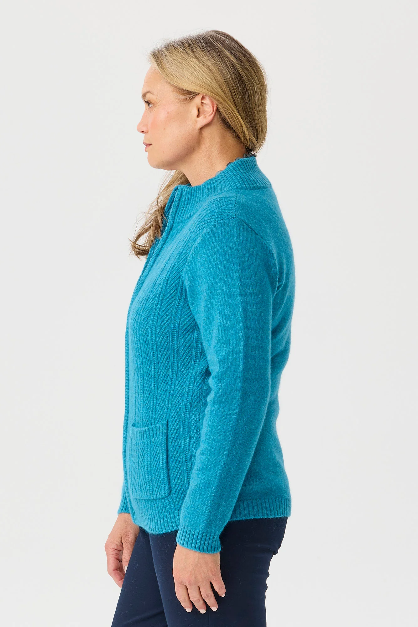 Louis Zip Up Cardigan - Image 4
