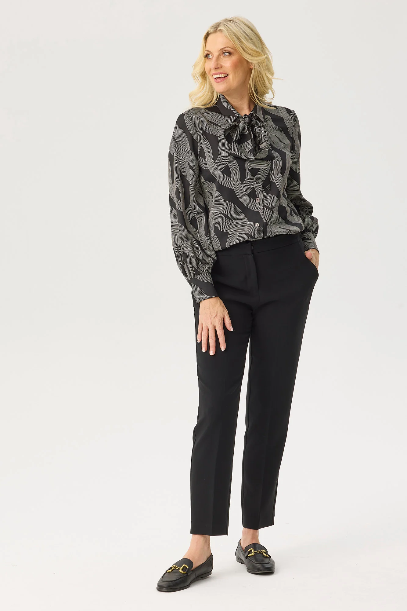 Lucet Long Sleeve Shirt With Tie - Image 4