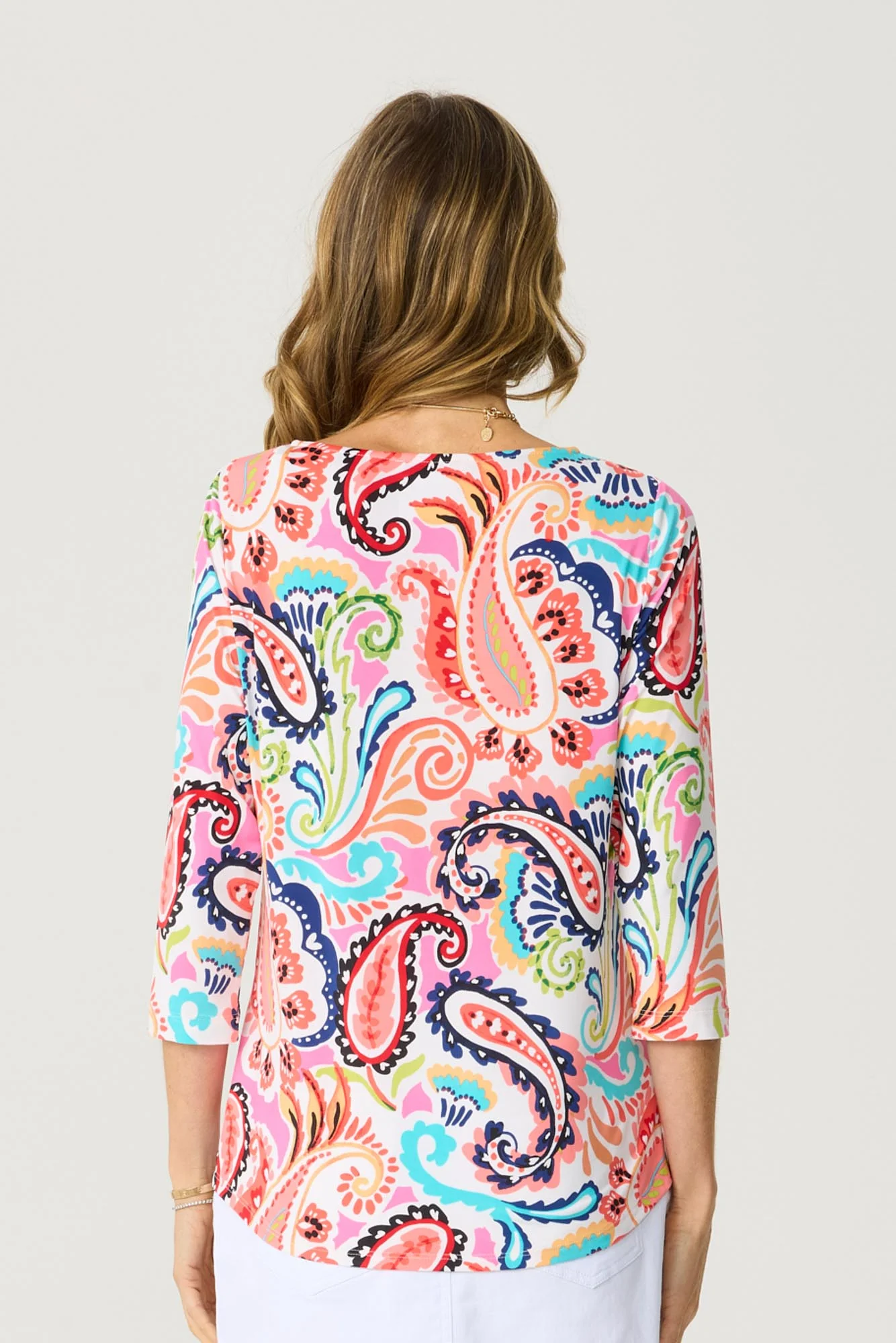 Luna Boatneck 3/4 Sleeve Tee - Image 3