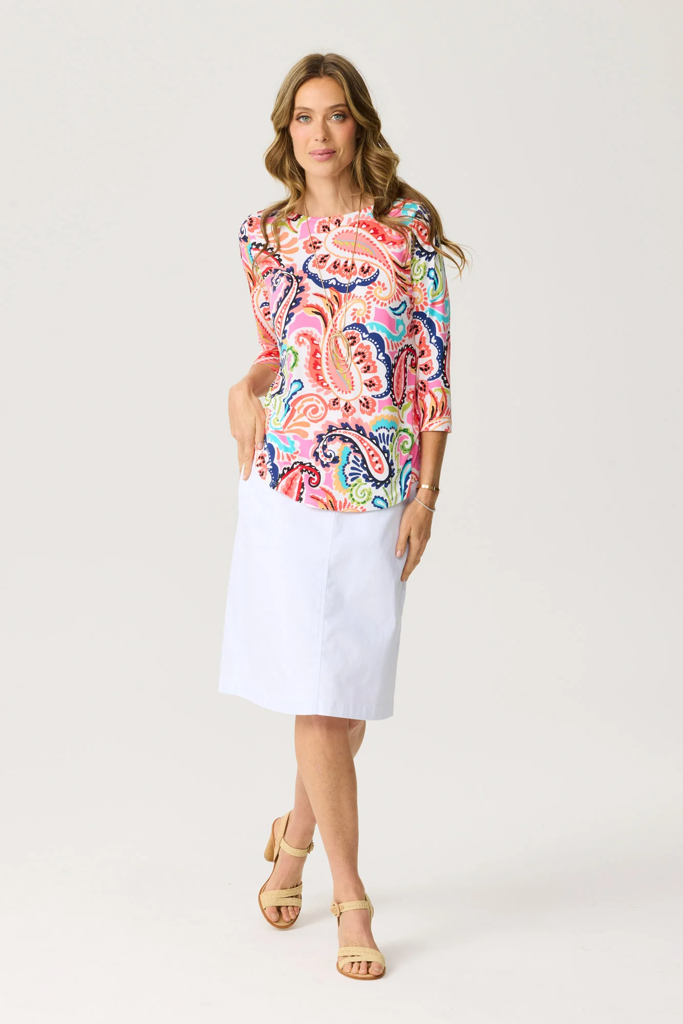 Luna Boatneck 3/4 Sleeve Tee - Image 5