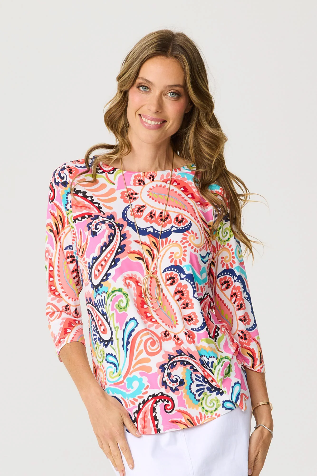 Luna Boatneck 3/4 Sleeve Tee - Image 7