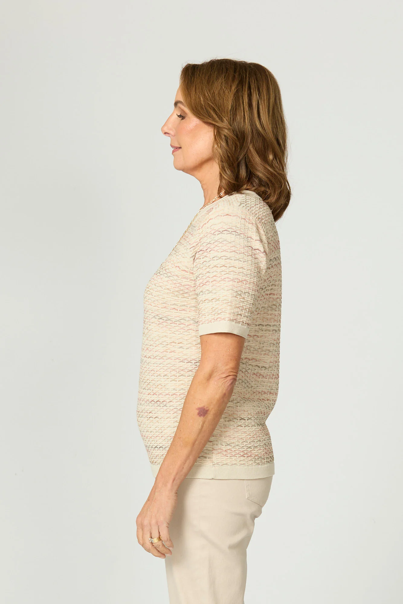 Mavis Textured Short Sleeve Knit Top - Image 4