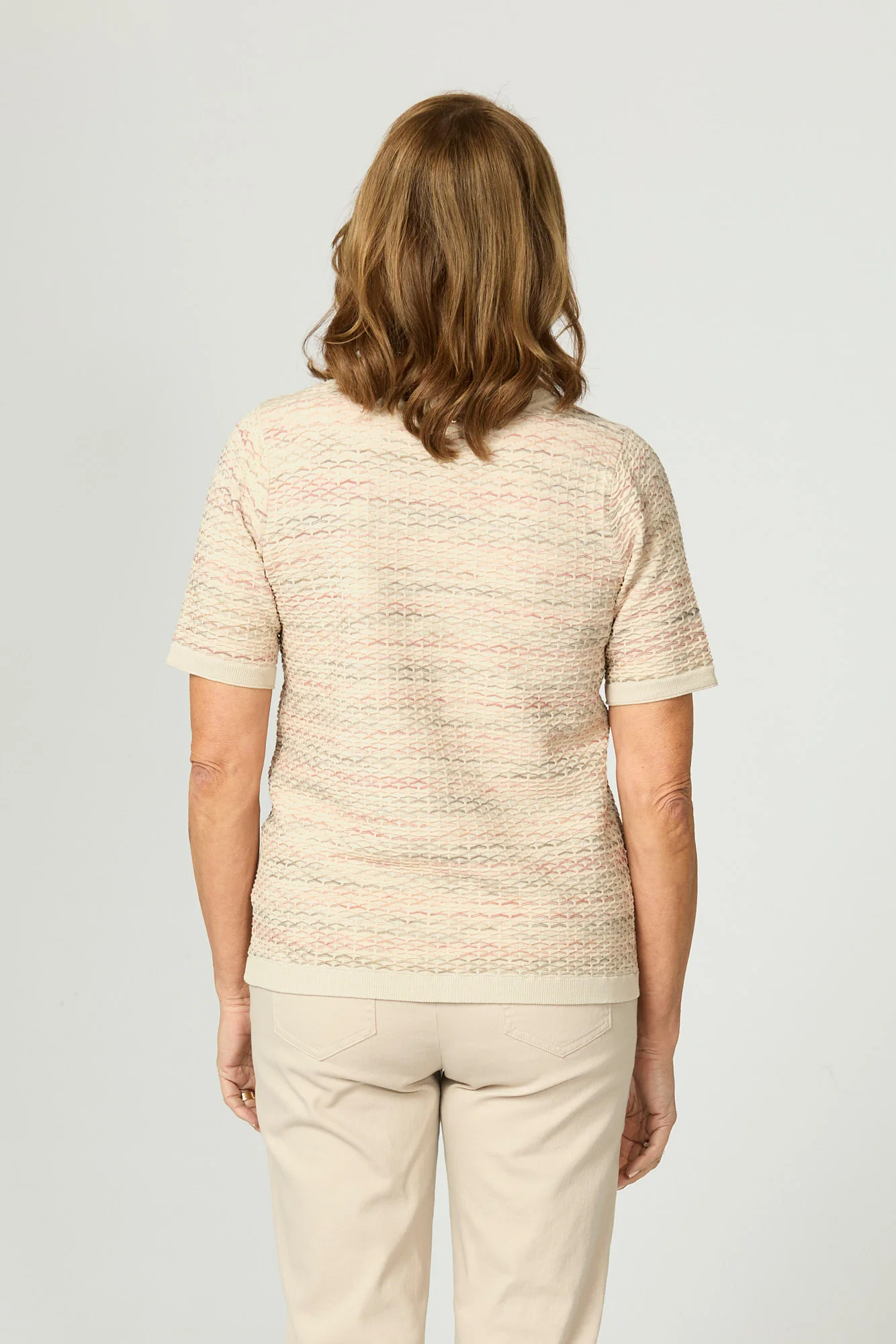 Mavis Textured Short Sleeve Knit Top - Image 5