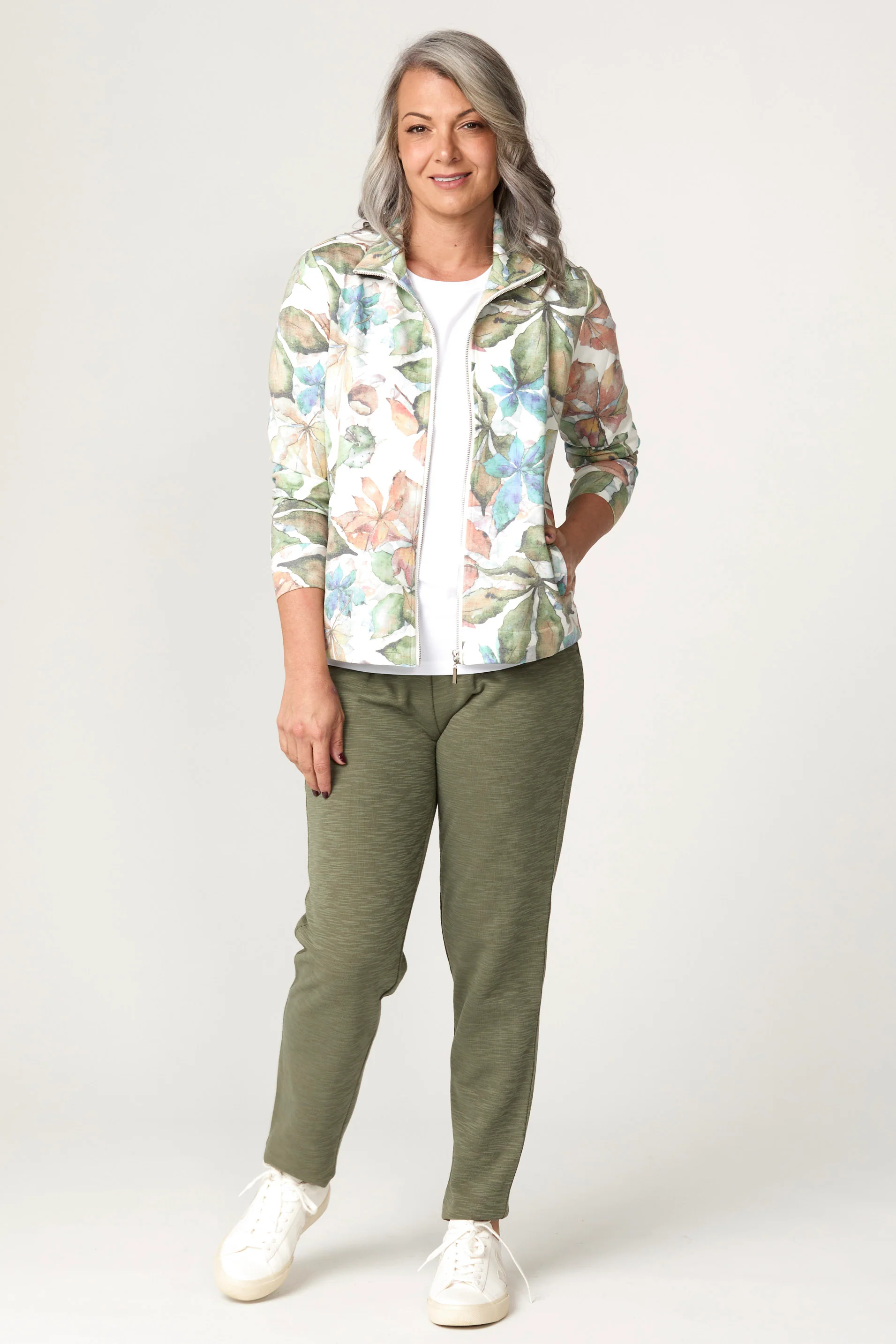 Oasis Print Zip Up Jacket - Image 3