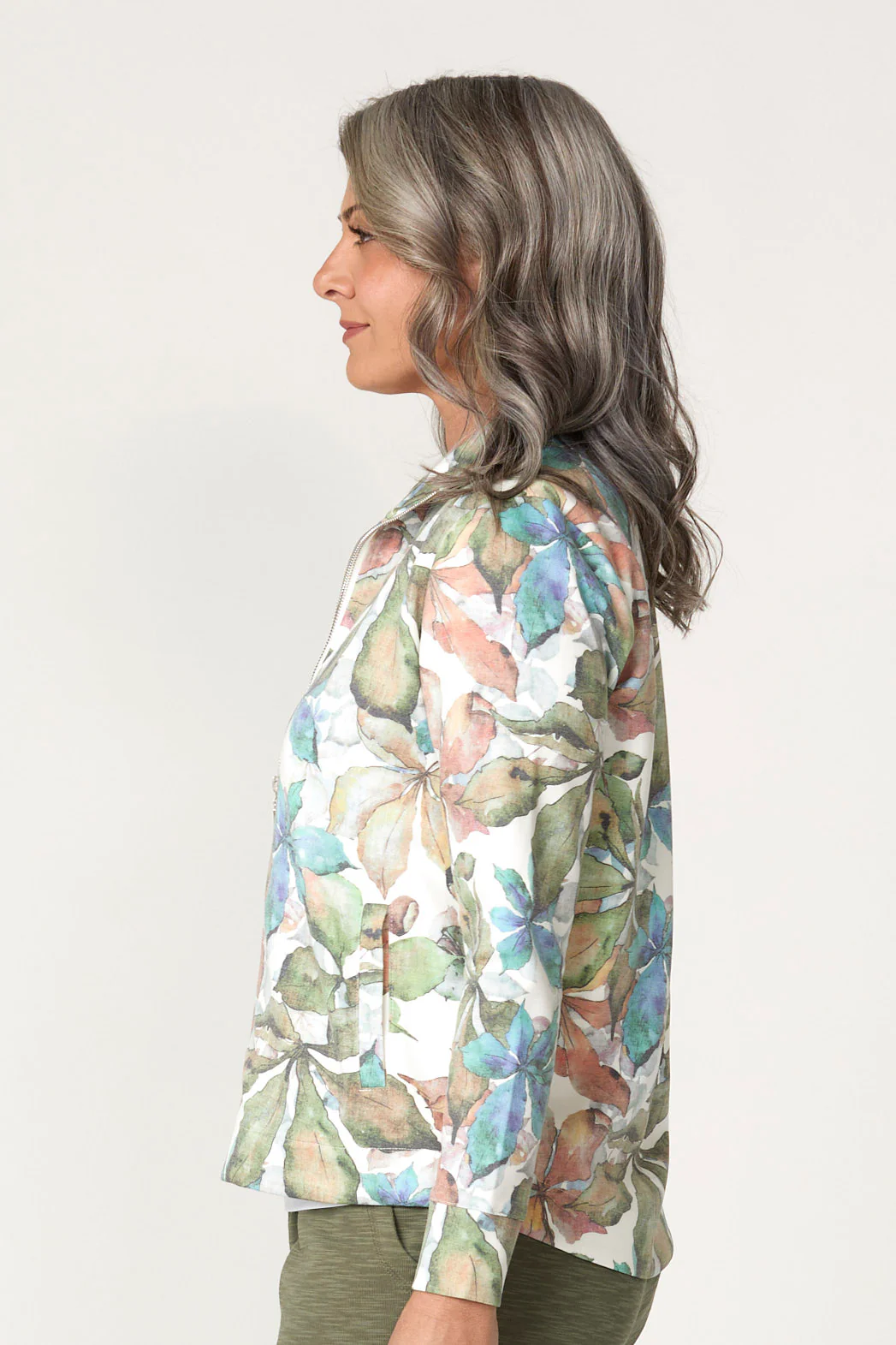 Oasis Print Zip Up Jacket - Image 4